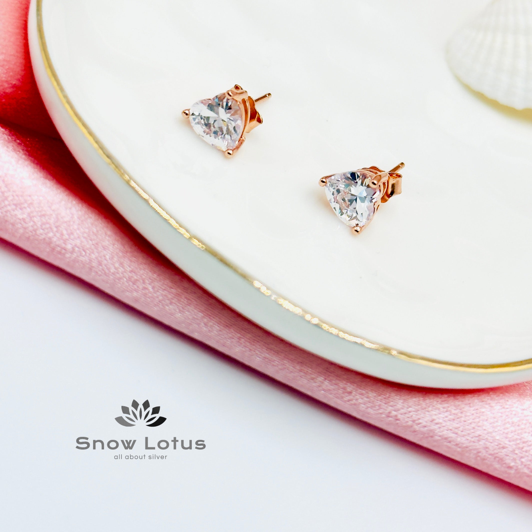 Sparkling Rose Gold Earrings