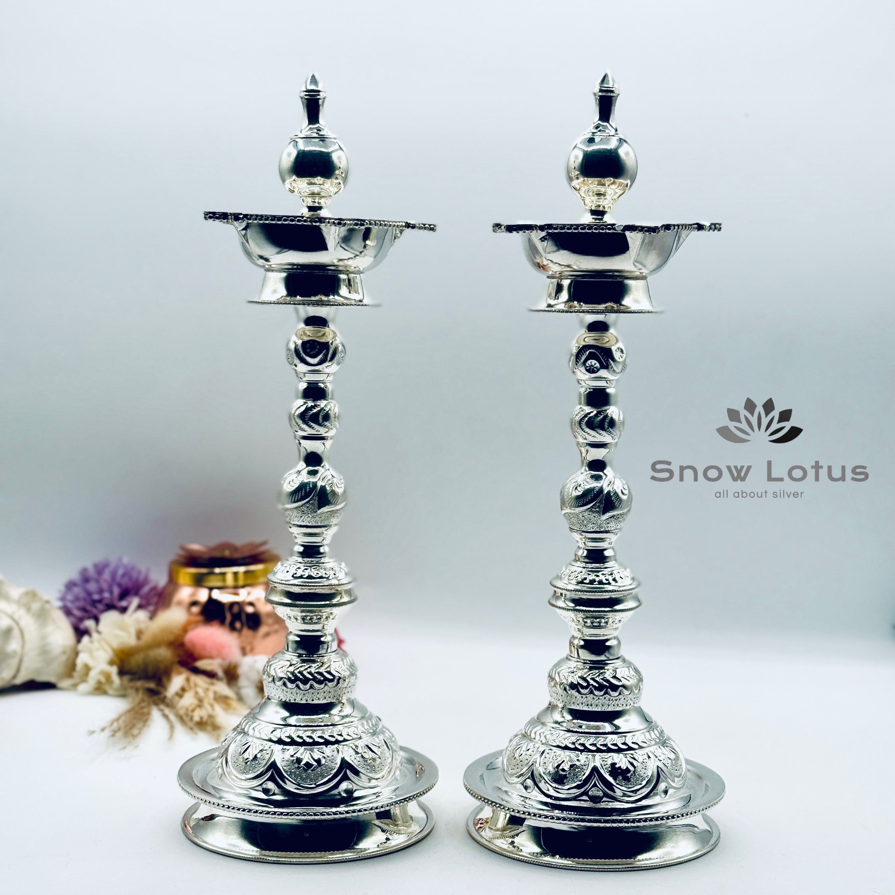 Silver Nakshi Diya