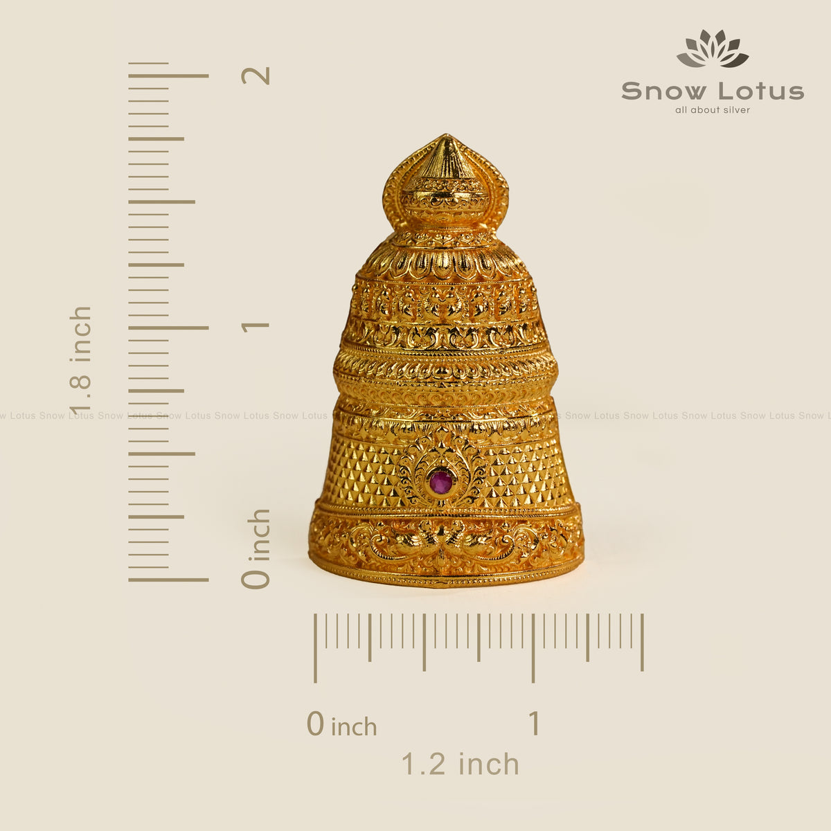 22K Gold Plated Half Kireetam