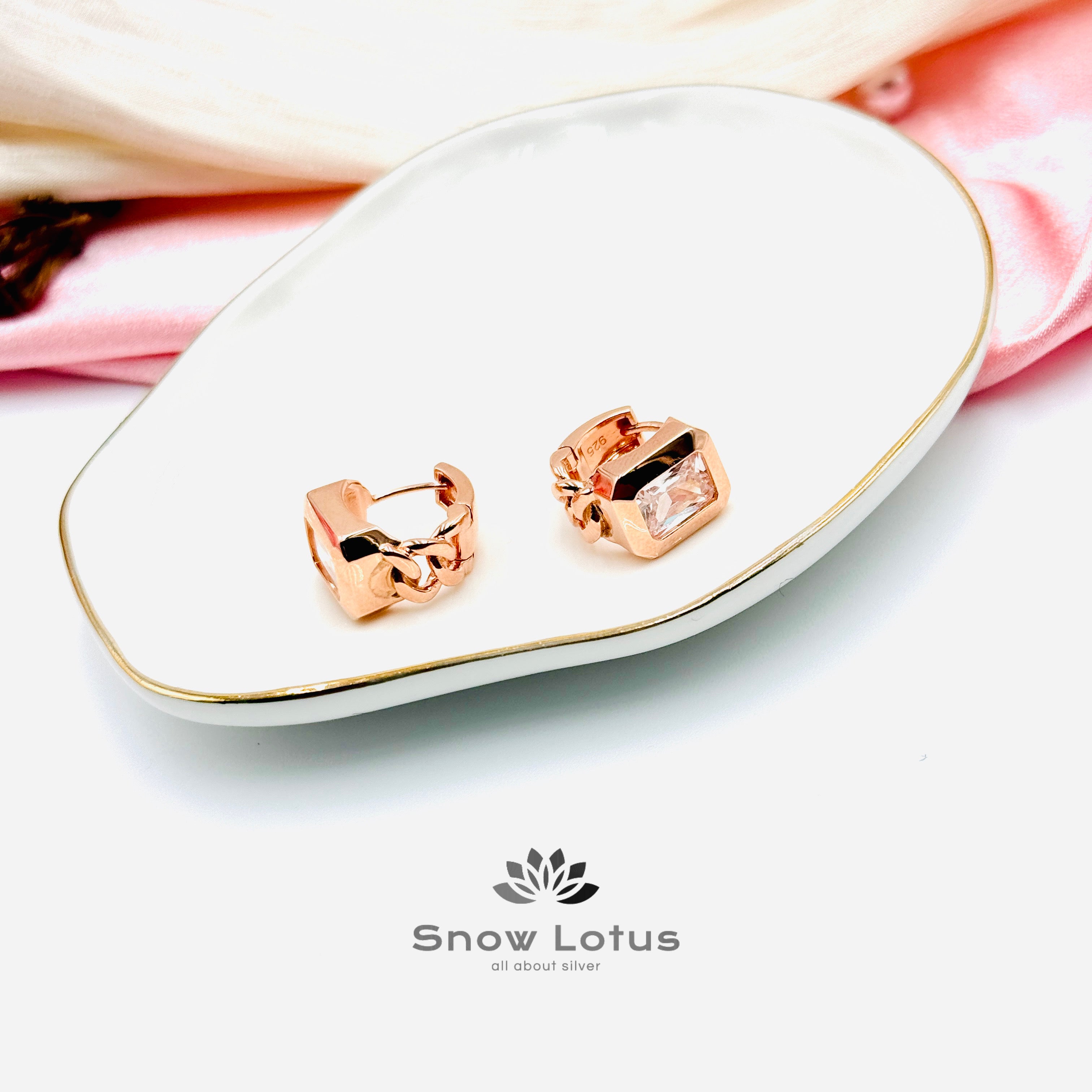 Cubic Zicon Watch Earrings Bali