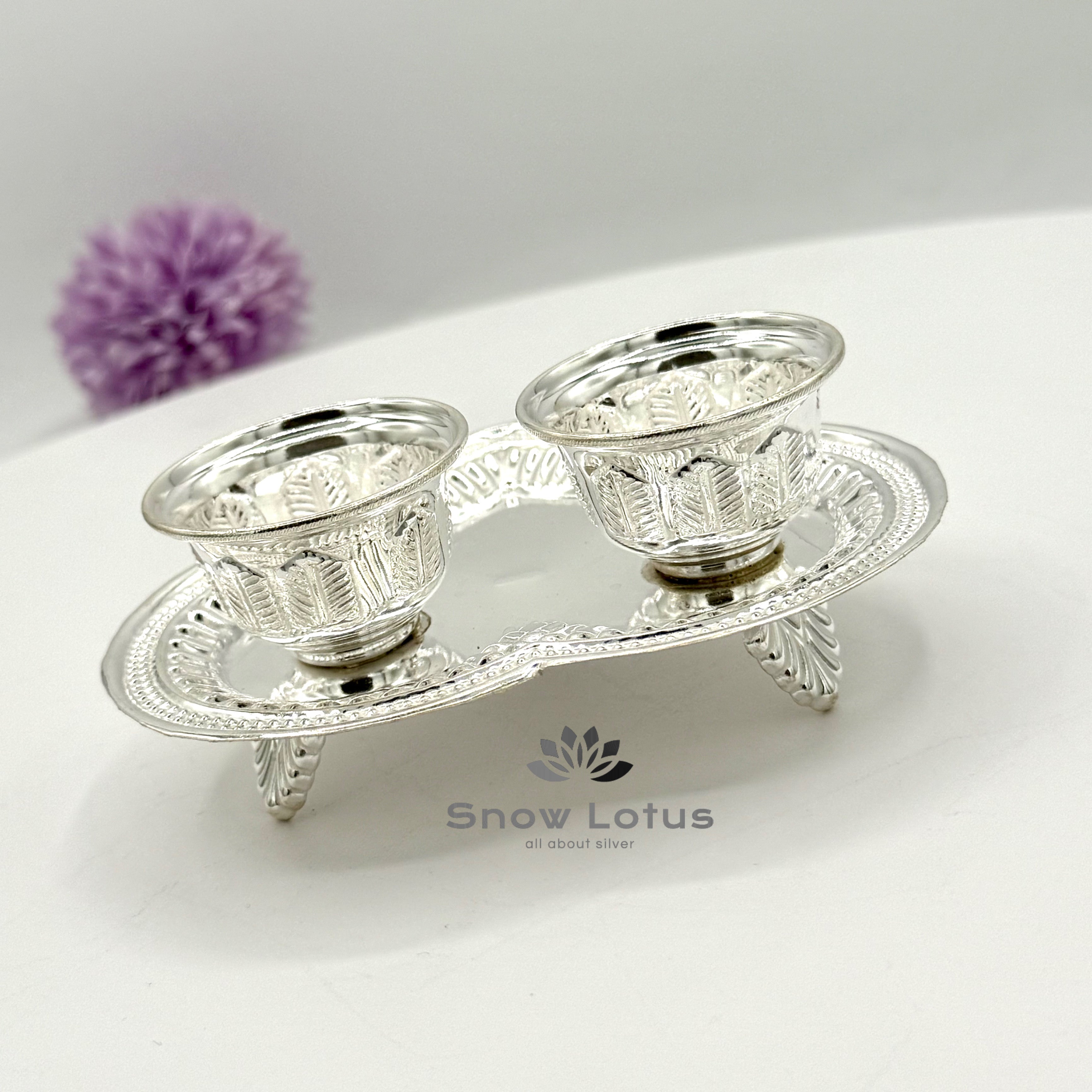 Heart shape Plate with P&K Cups 925