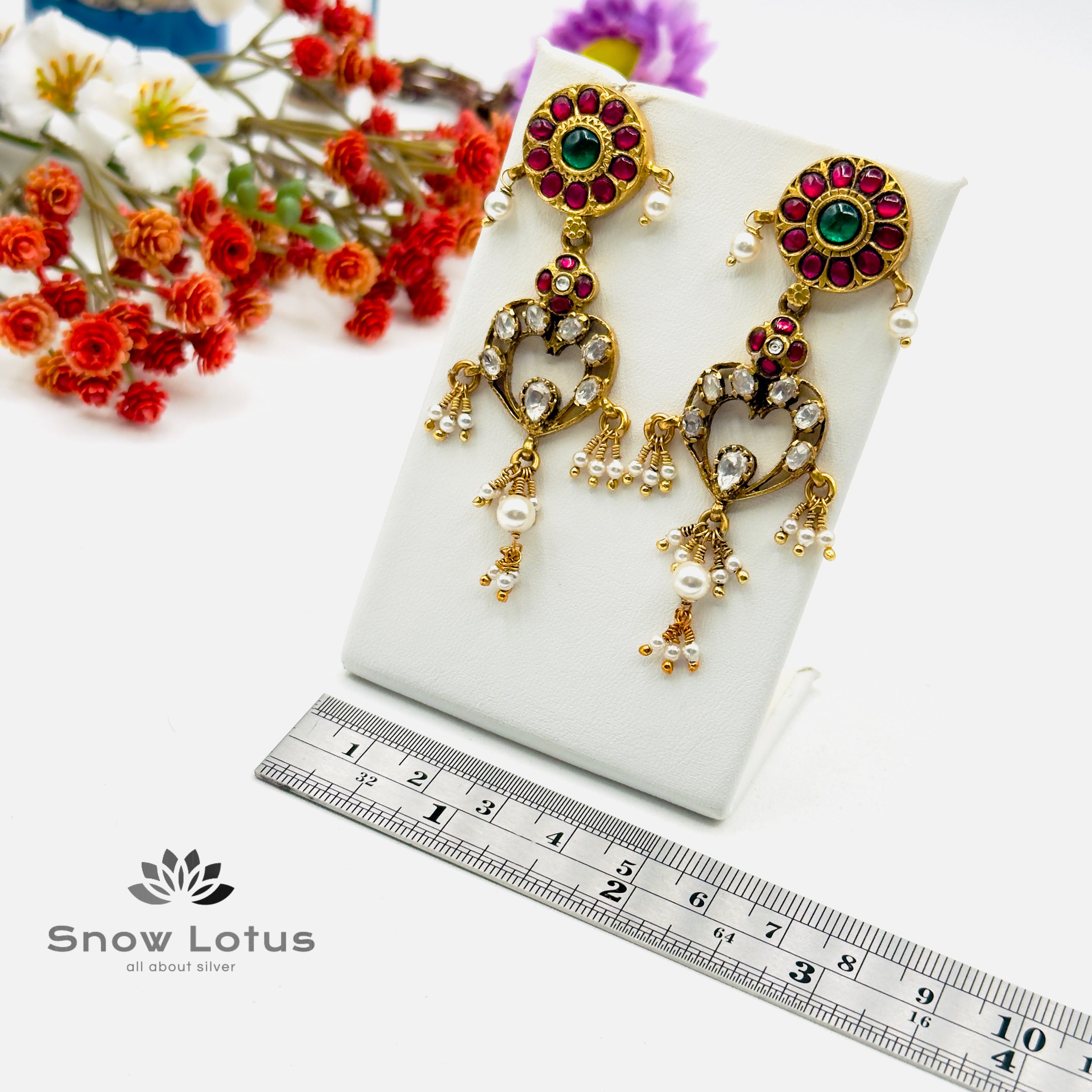 Floral Peacock Chandbali