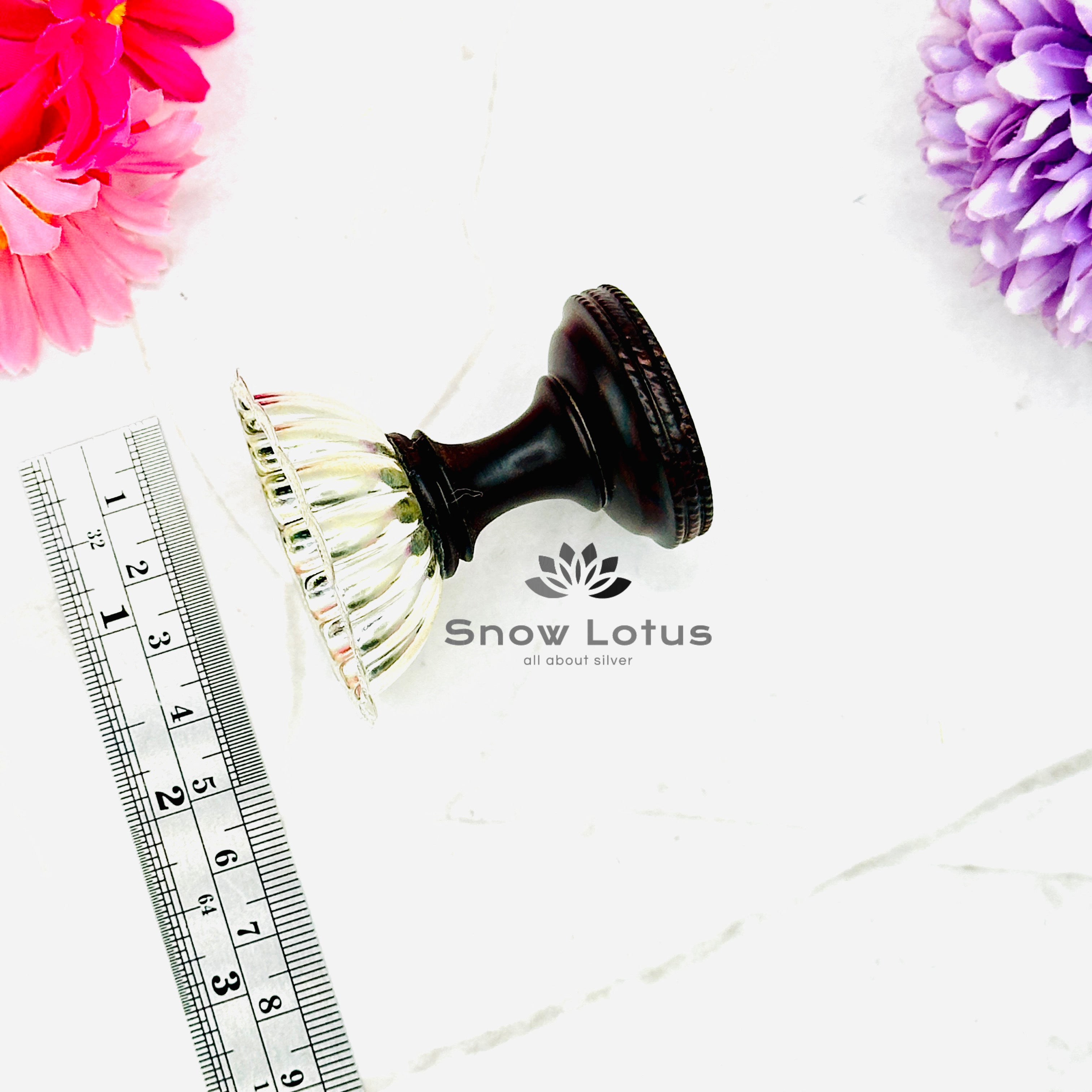 Wooden Flower Diyas Pair