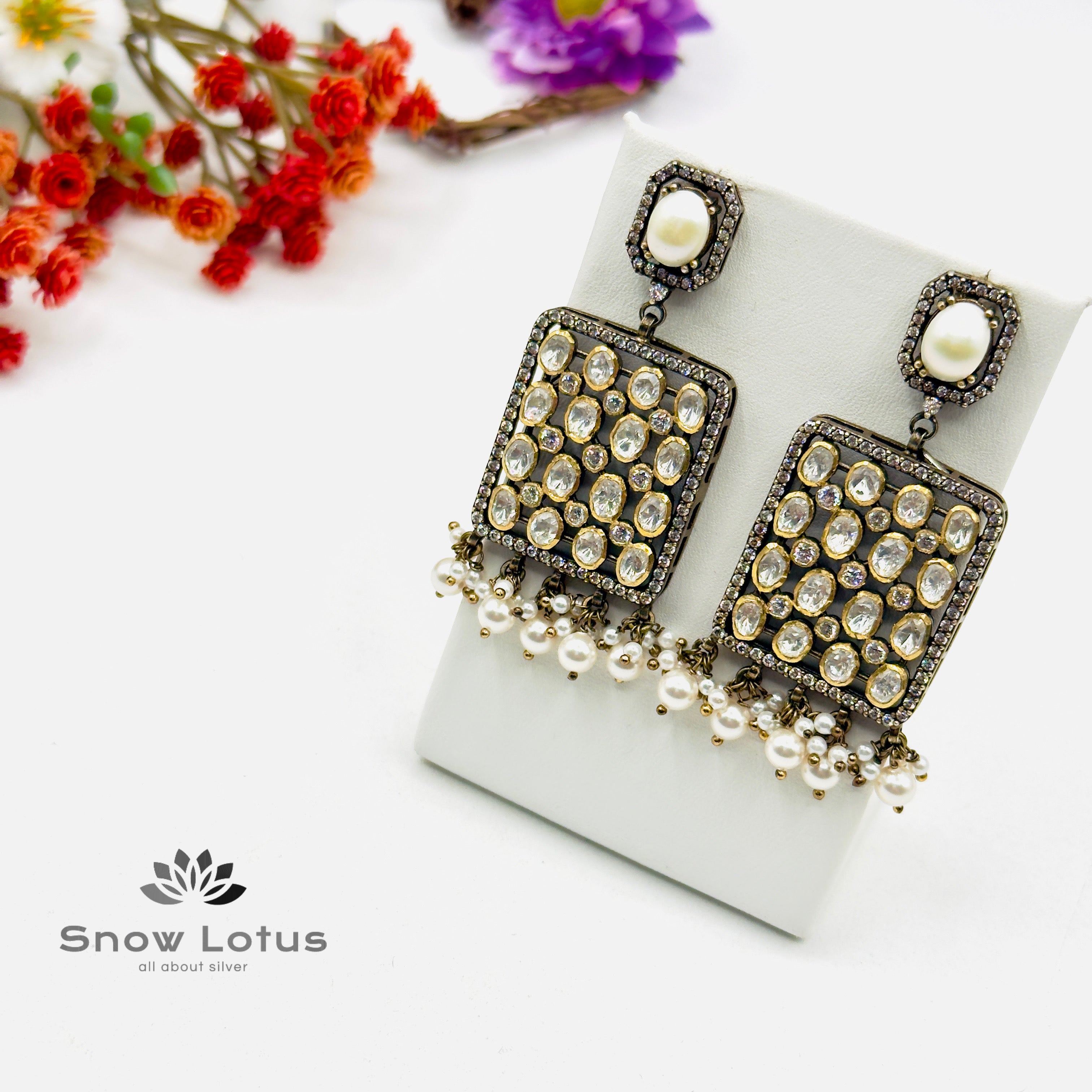 Classic Square Moissanite Earrings