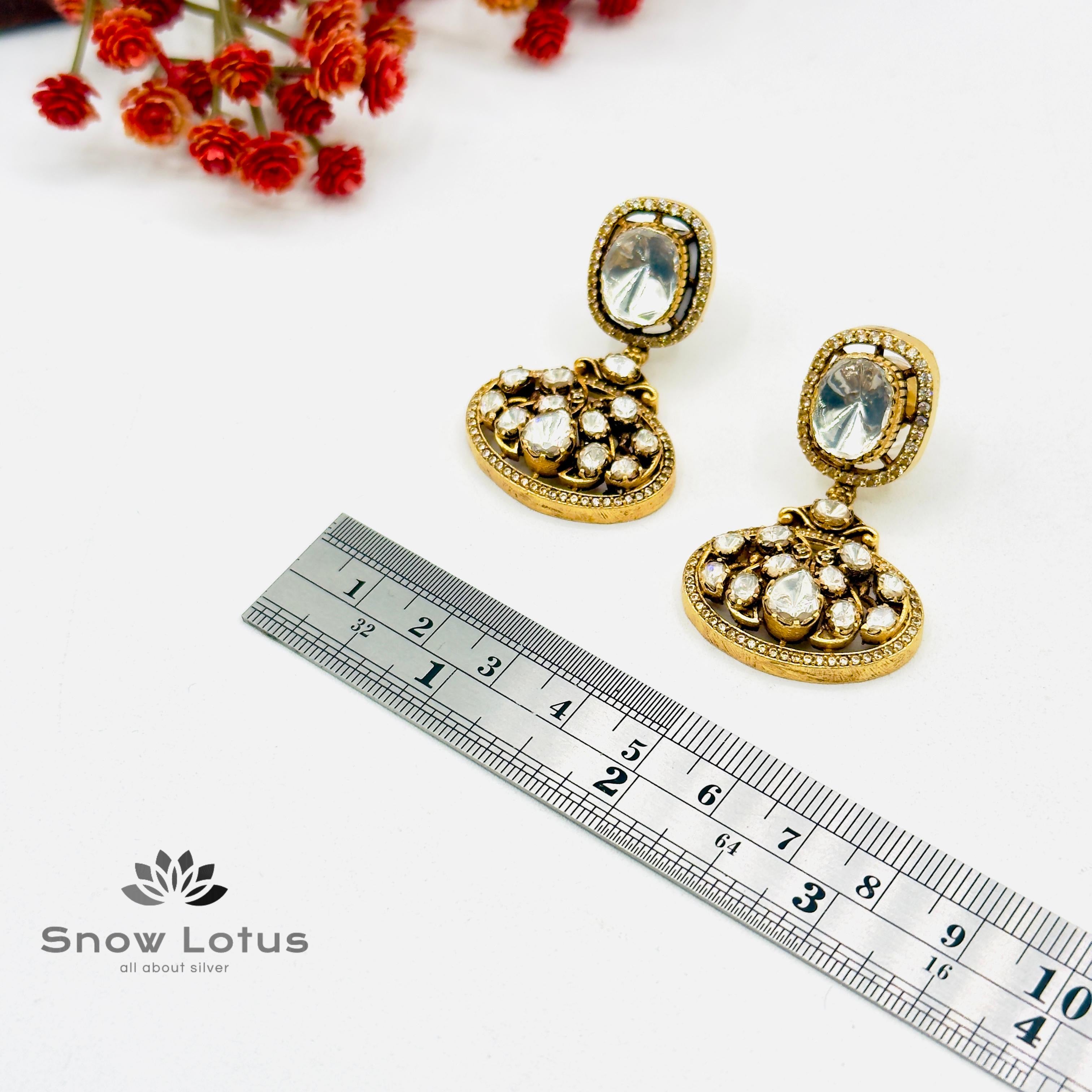 Floral Moissanite Chandbali