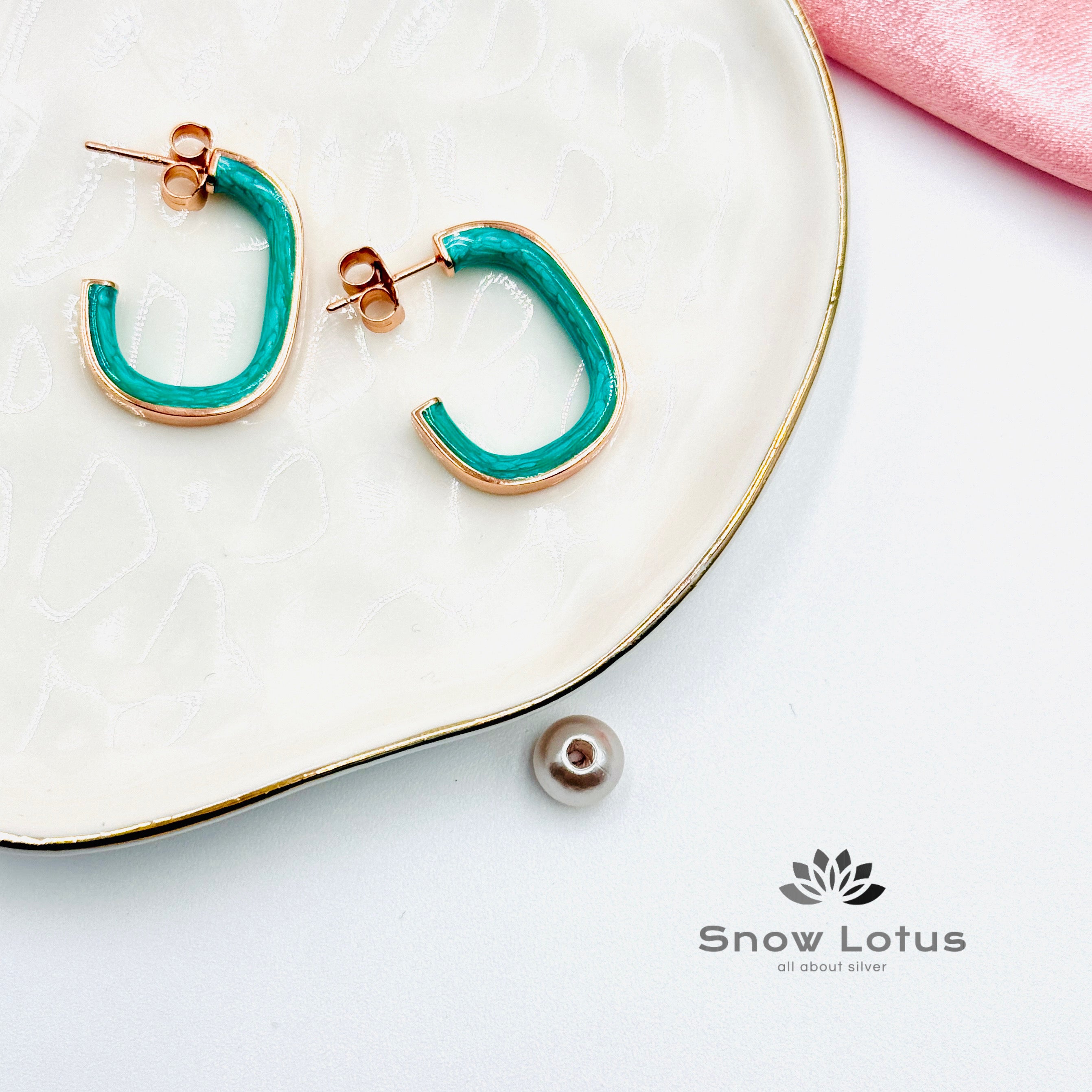 Trendy Turquoise Hoops