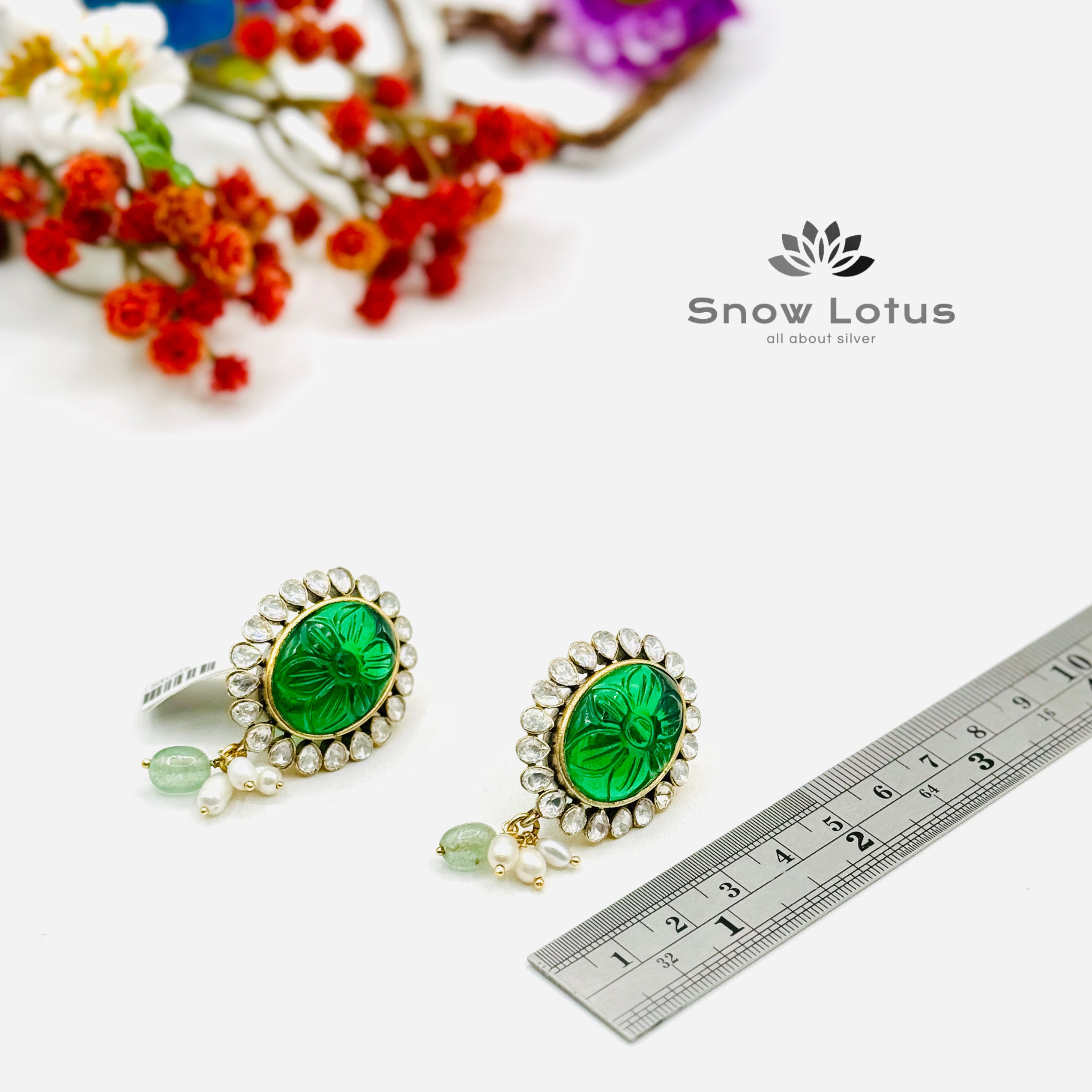 Greeny Moissanite Studs