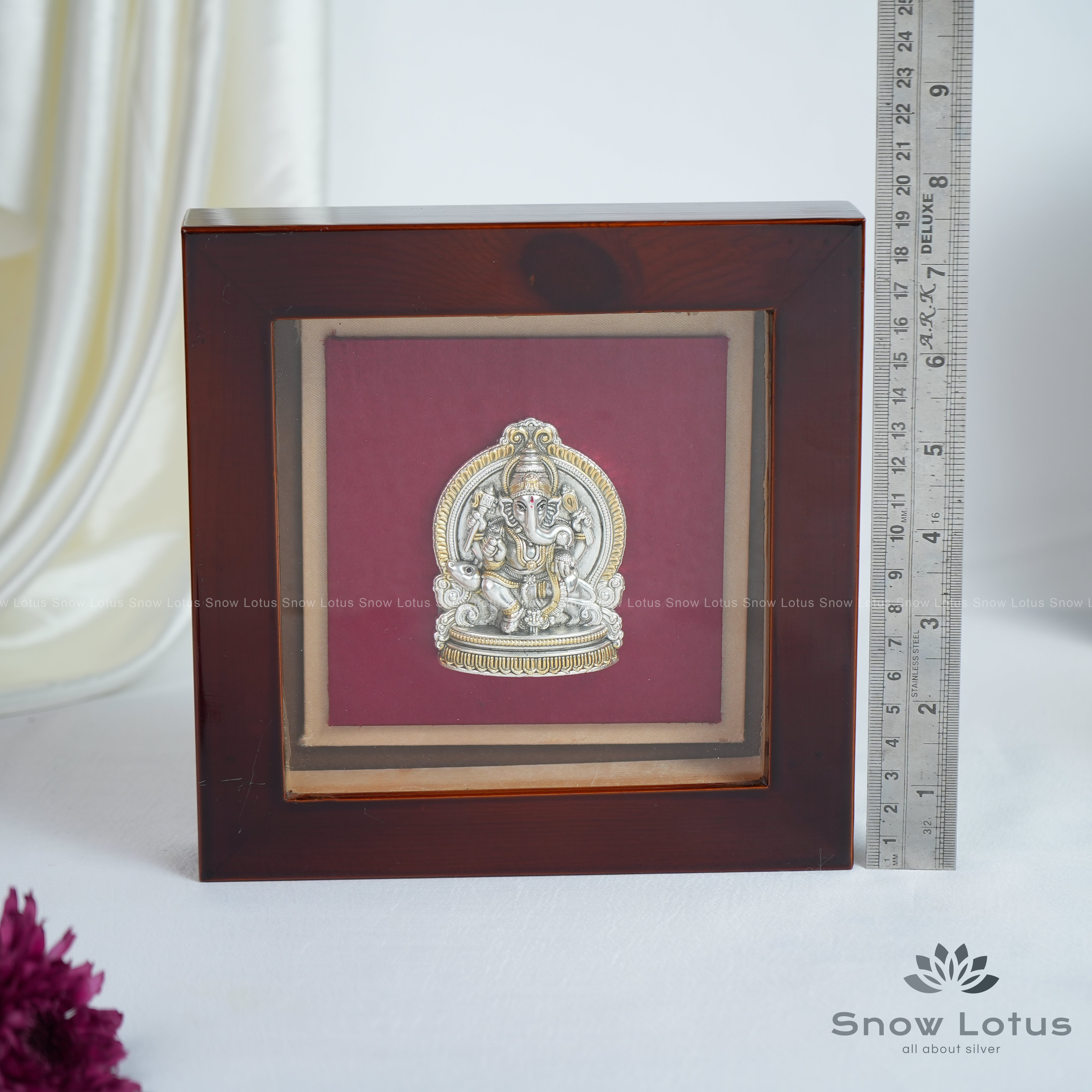 Antique 925 Ganesh Frame 7.5*7.5