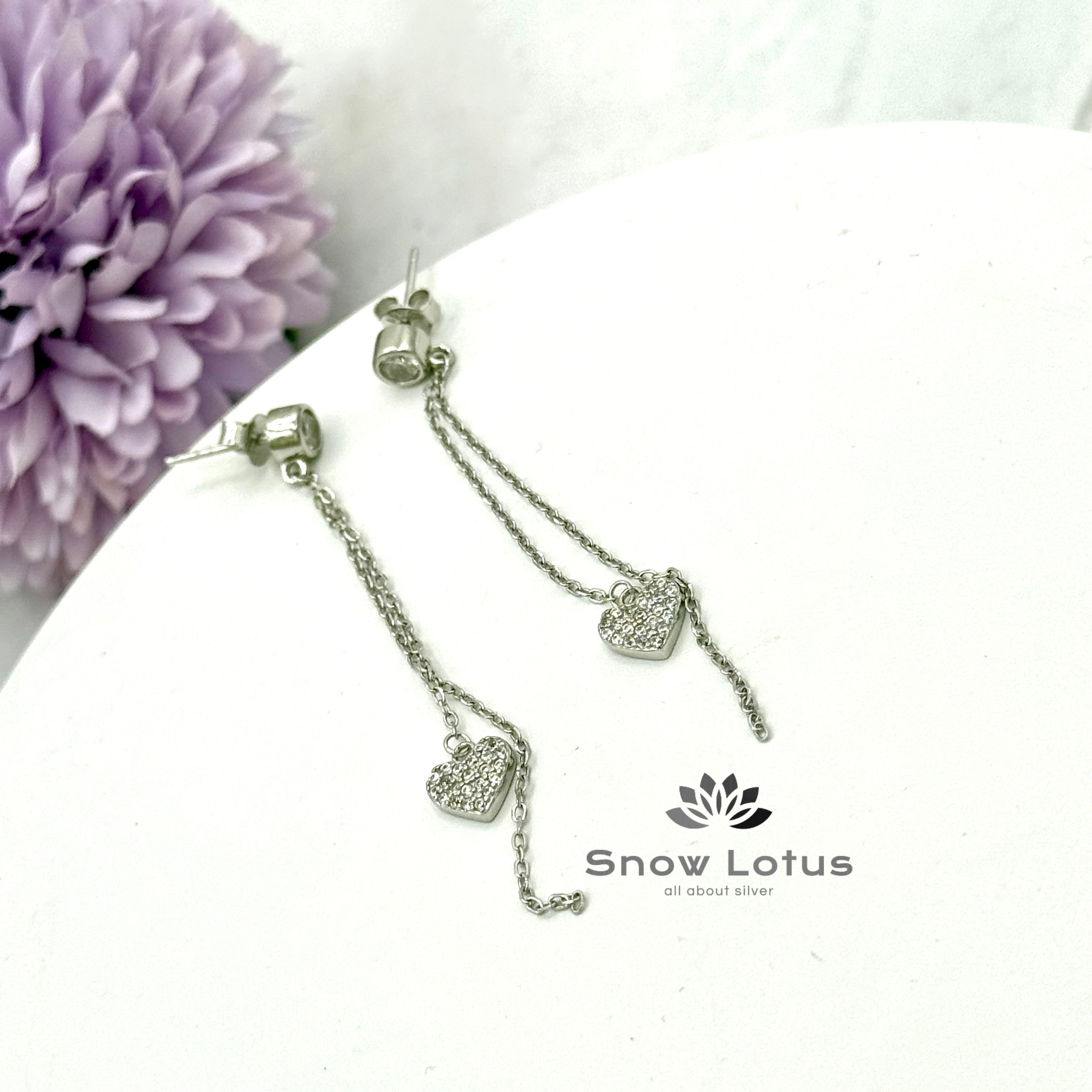 Heart CZ Earrings