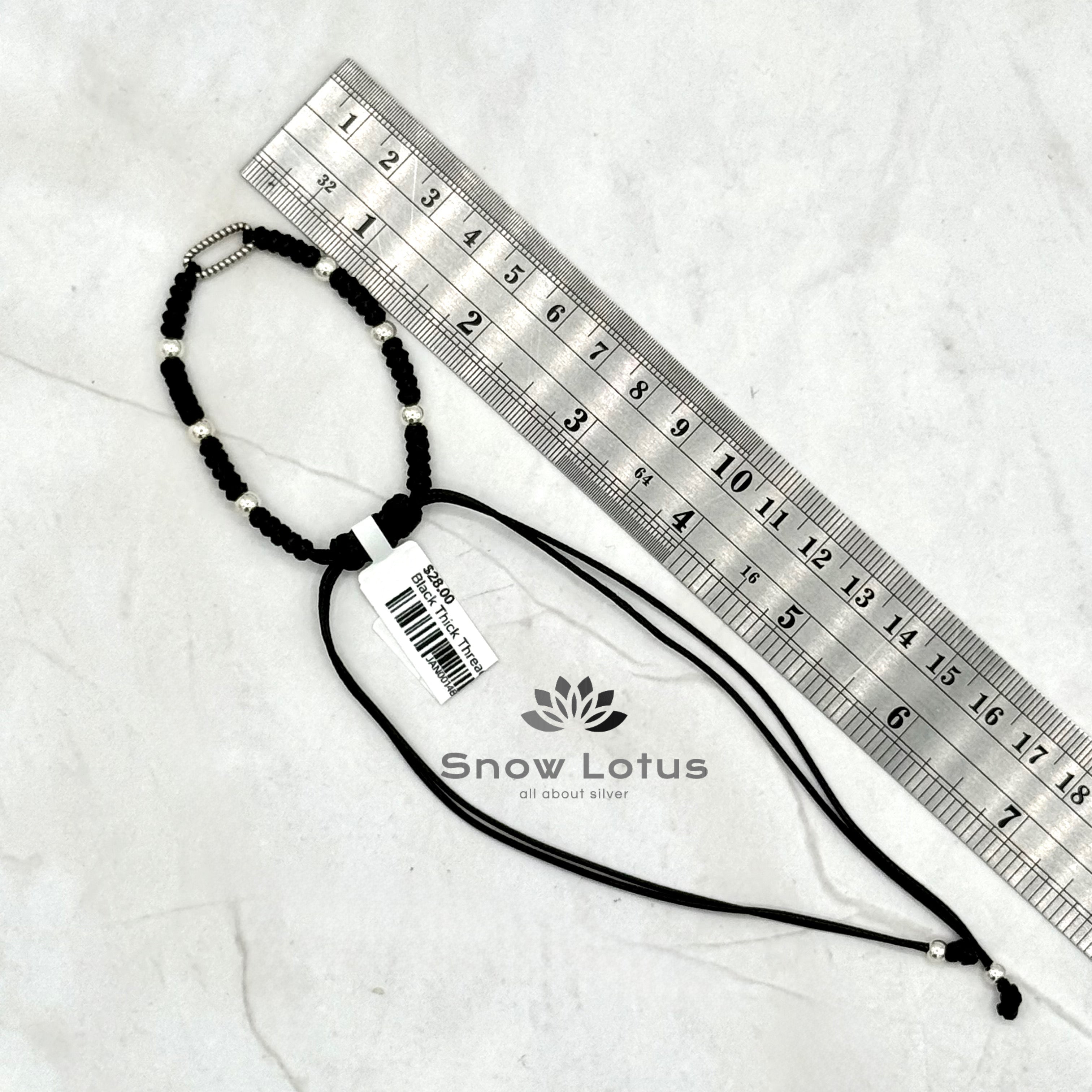 Black Thick Thread Anklets M4