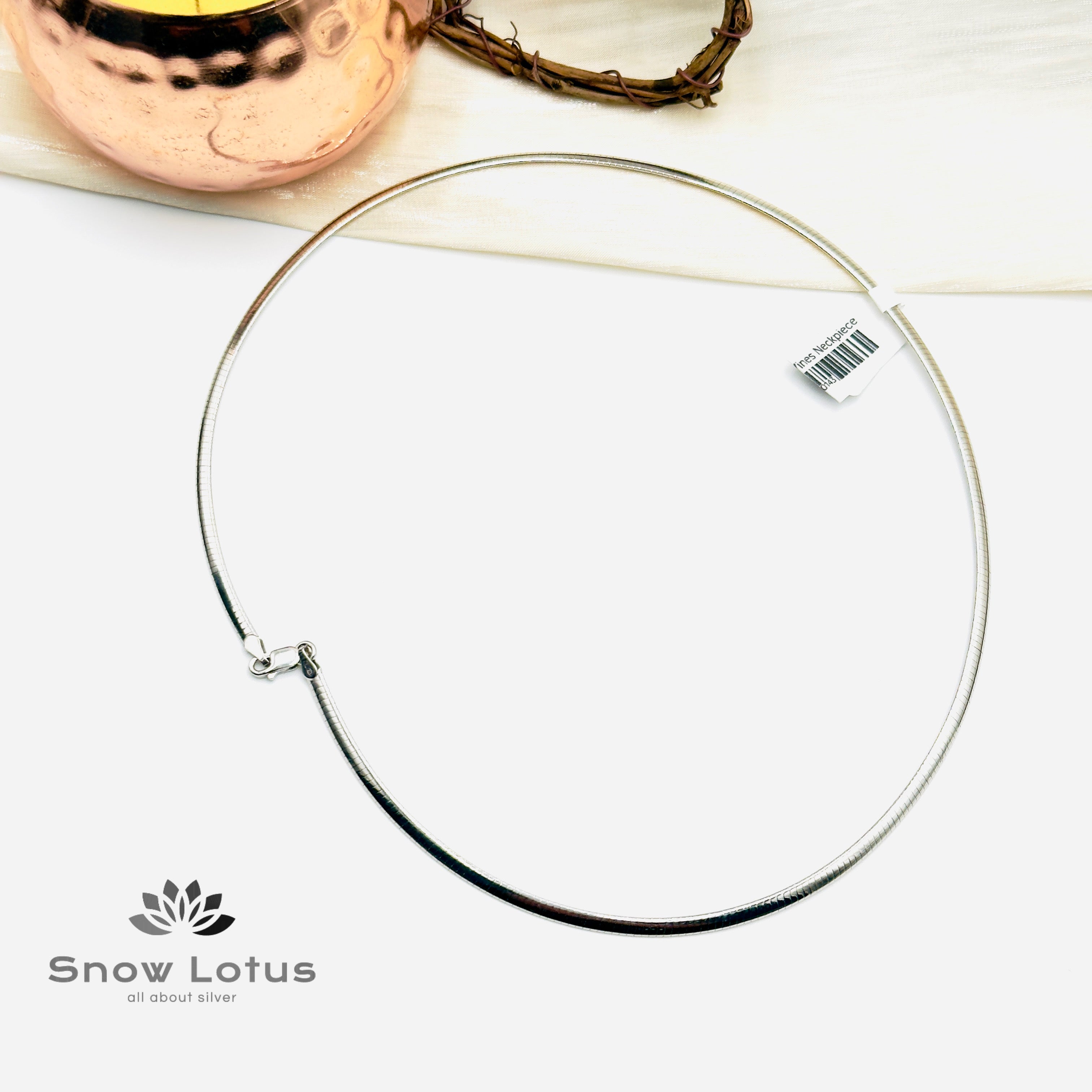 Flexible Silver Vines Neckpiece