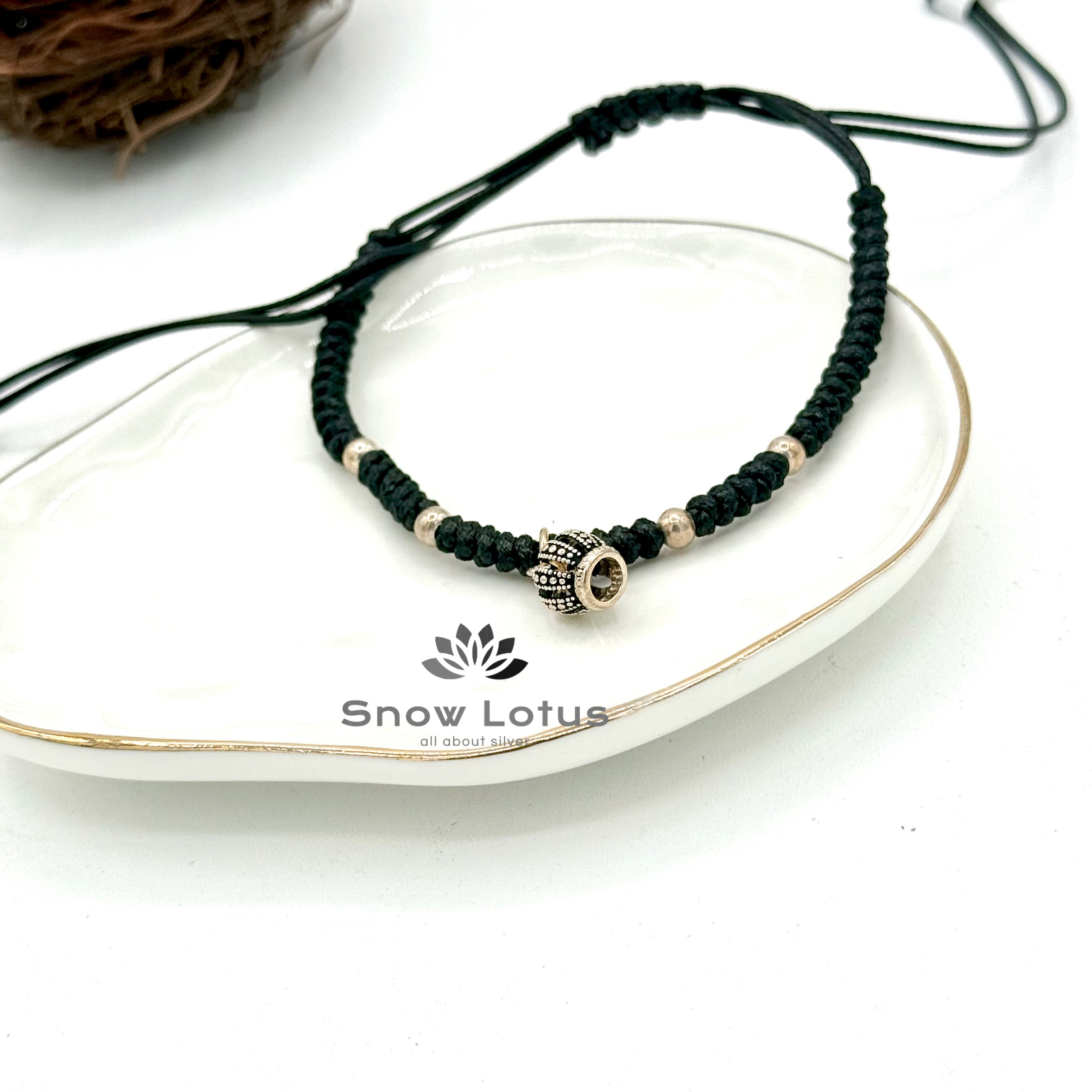 Black thread Payal with Crown Charm