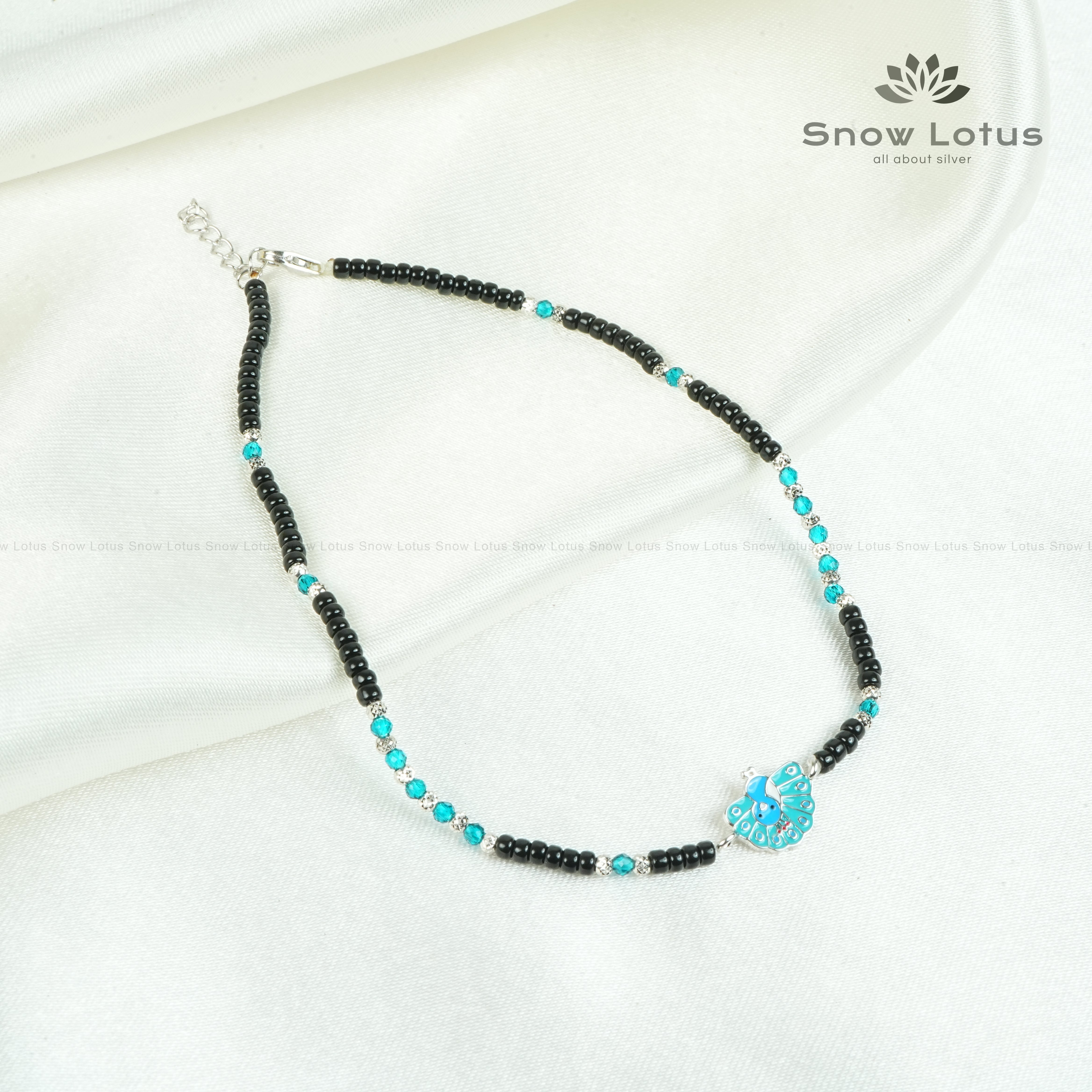 Peacock Drops Nazariya Anklets