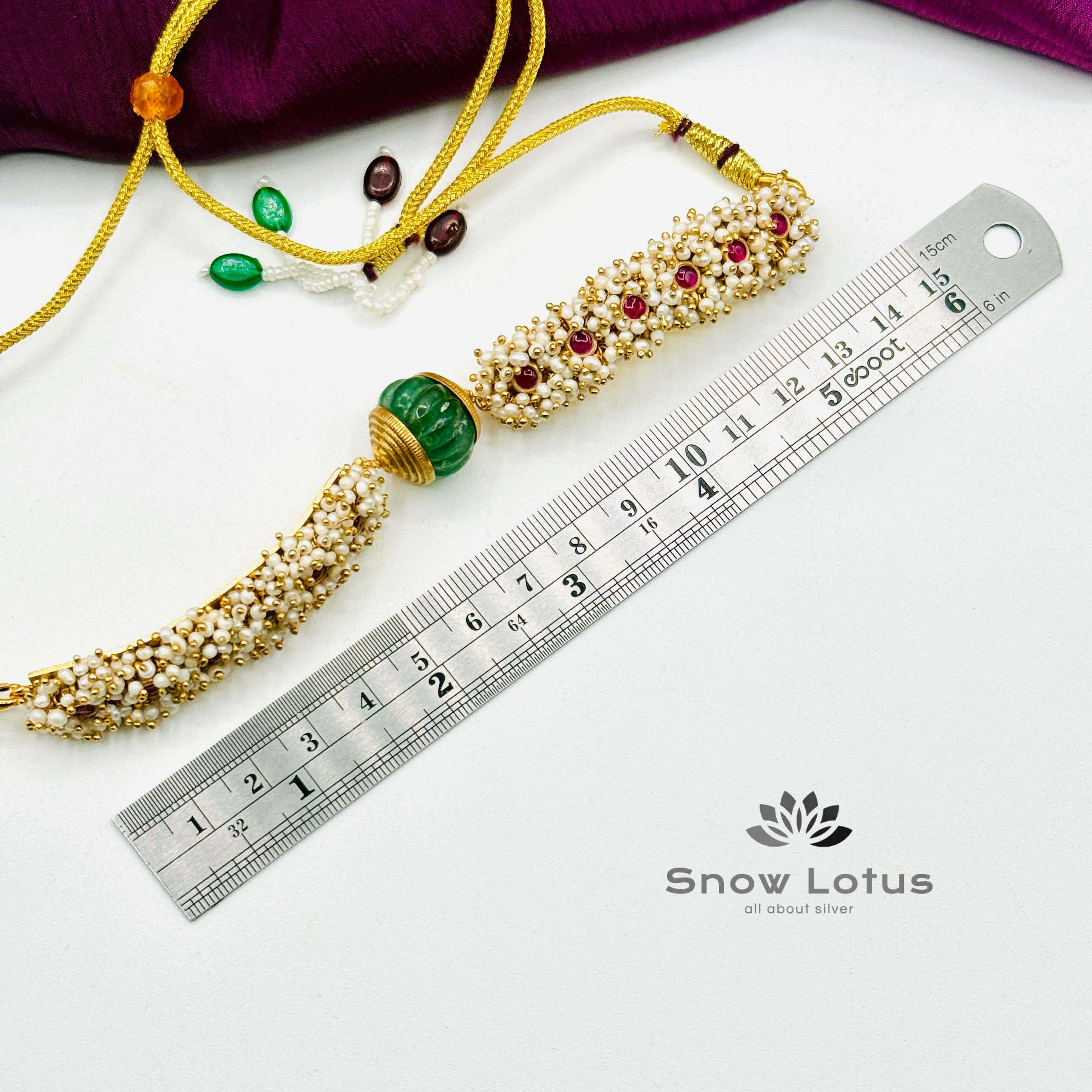 Green Ball Pearled Choker