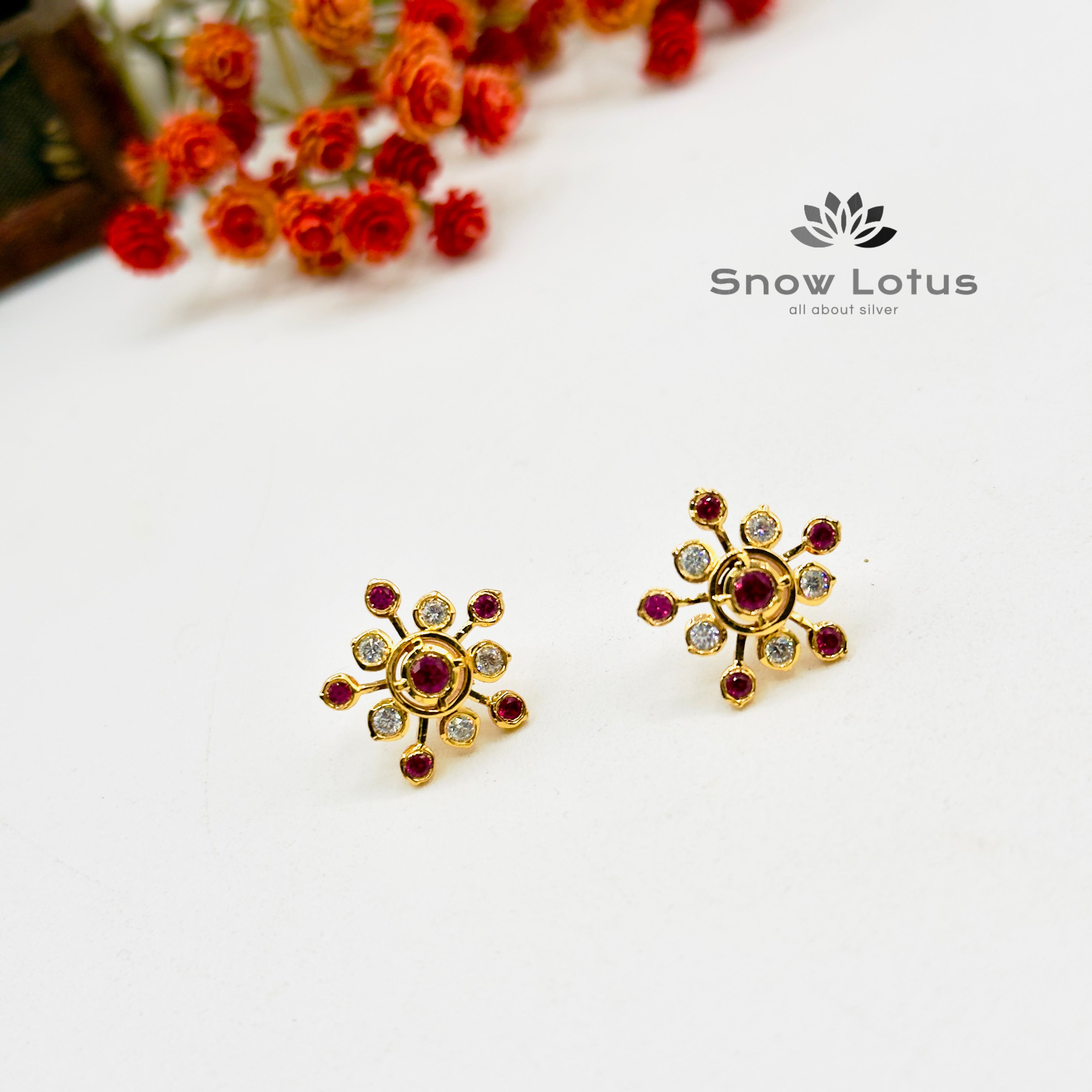 Pink Dot Unique Studs