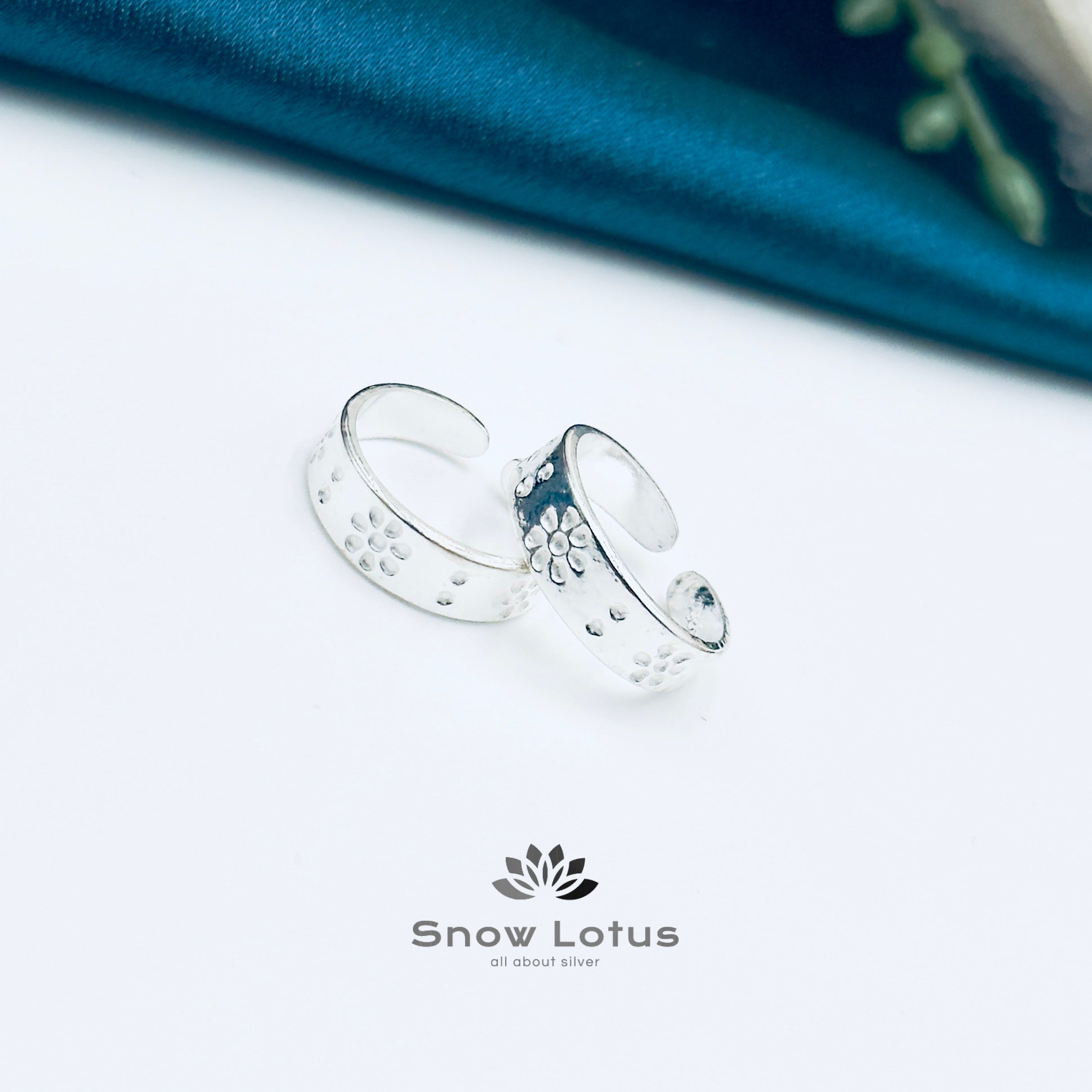 Toe Rings Silver Plain M10