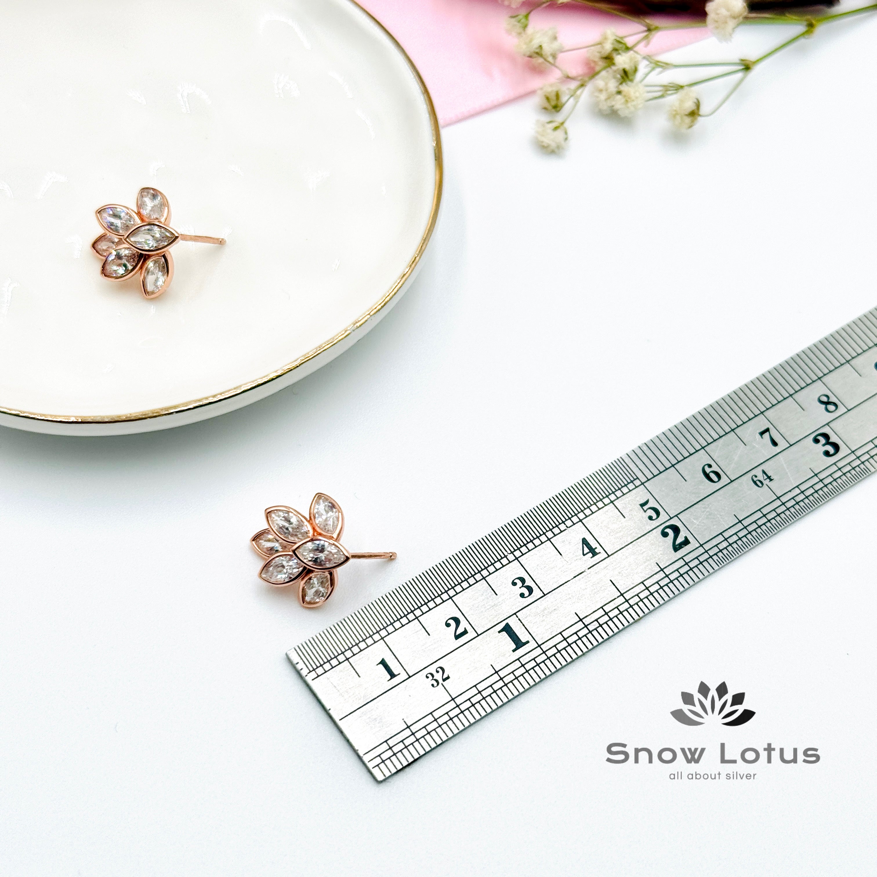 Cascading Leaves Rose Gold Earrings