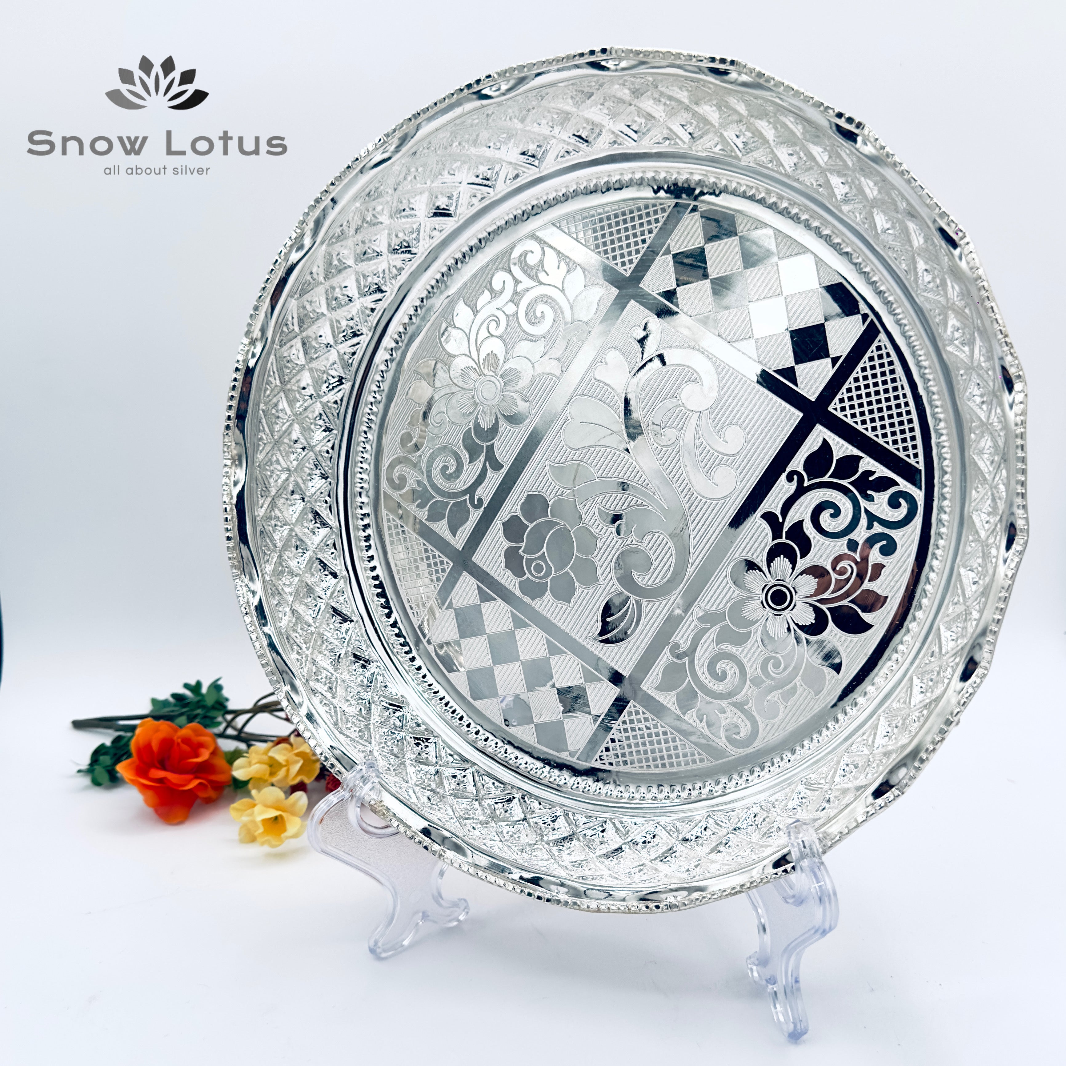 Pooja Plate with Elephant legs M2