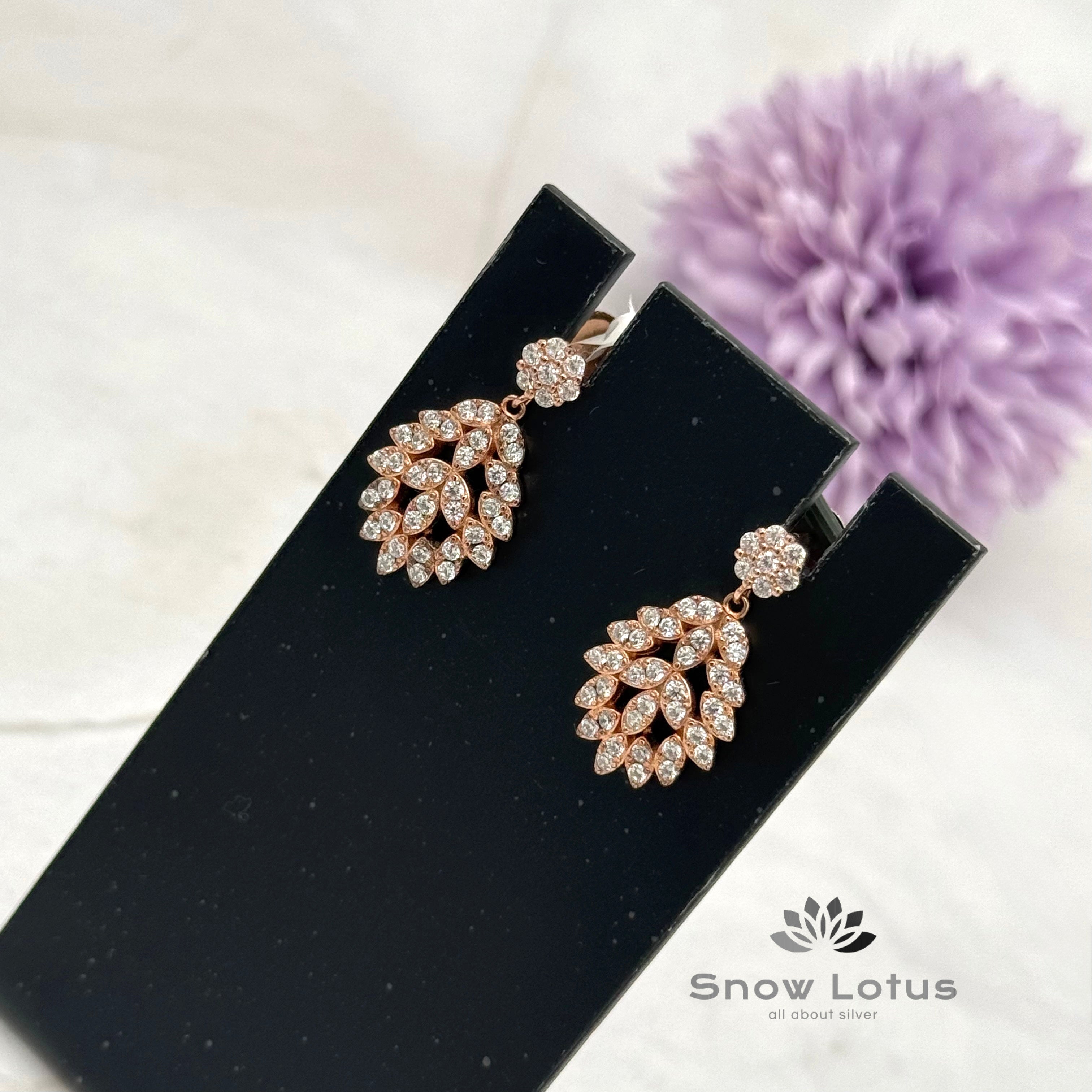 Elegant rose gold studs