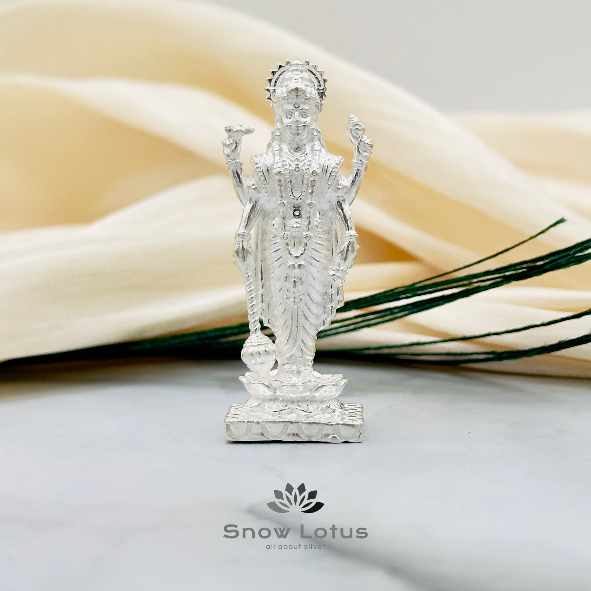 Satya Narayana Swamy Silver Solid 3D