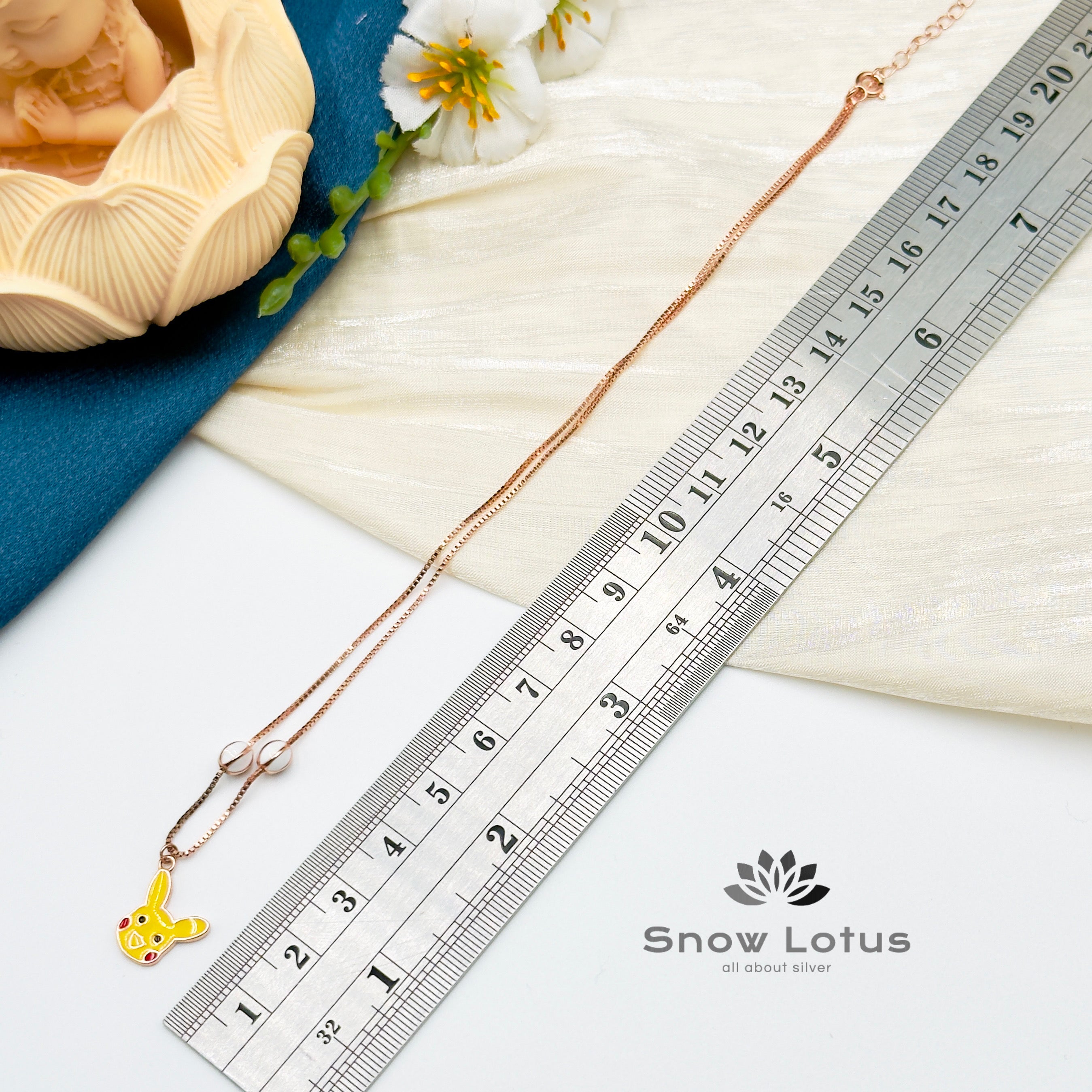 Cute Pikachu Rosegold Neckpiece