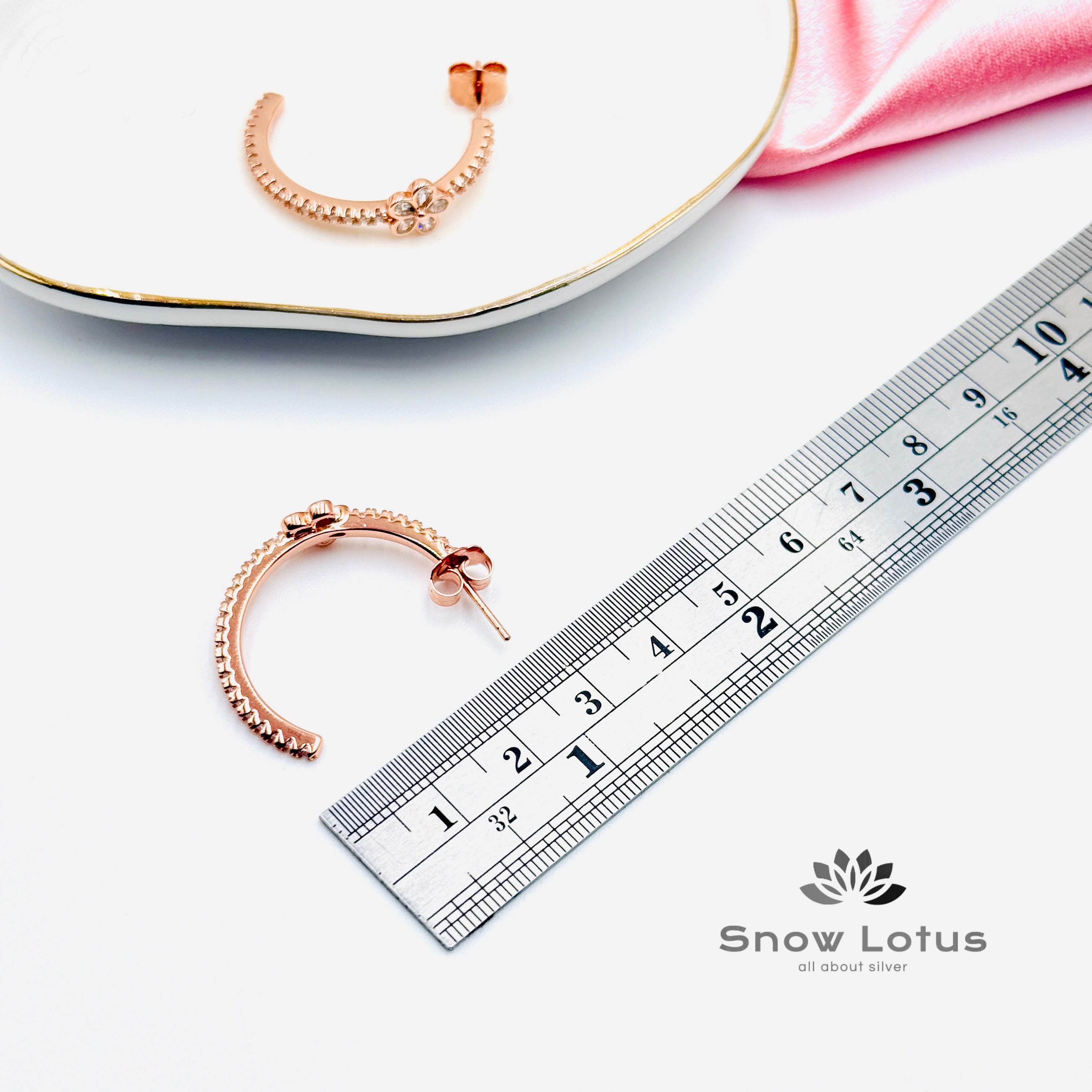 Floral Delight Rose Gold Earrings