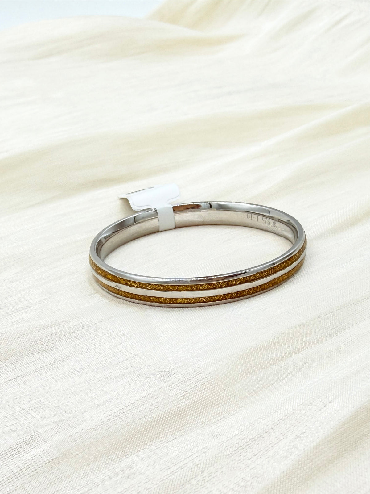 Golden Lined Single Baby Bangle 1.10 inch