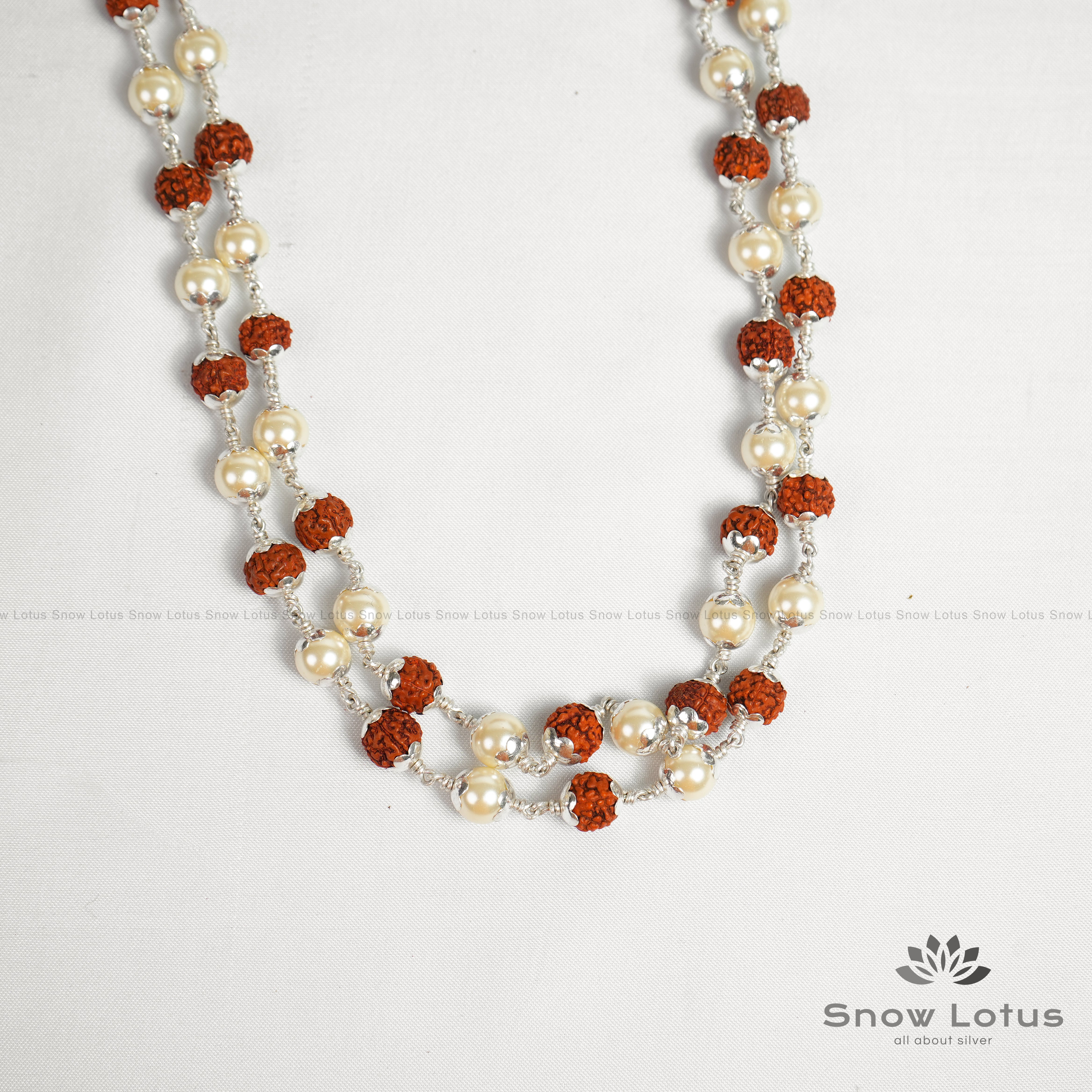 45 gms Pearl Rudrakshi Mala