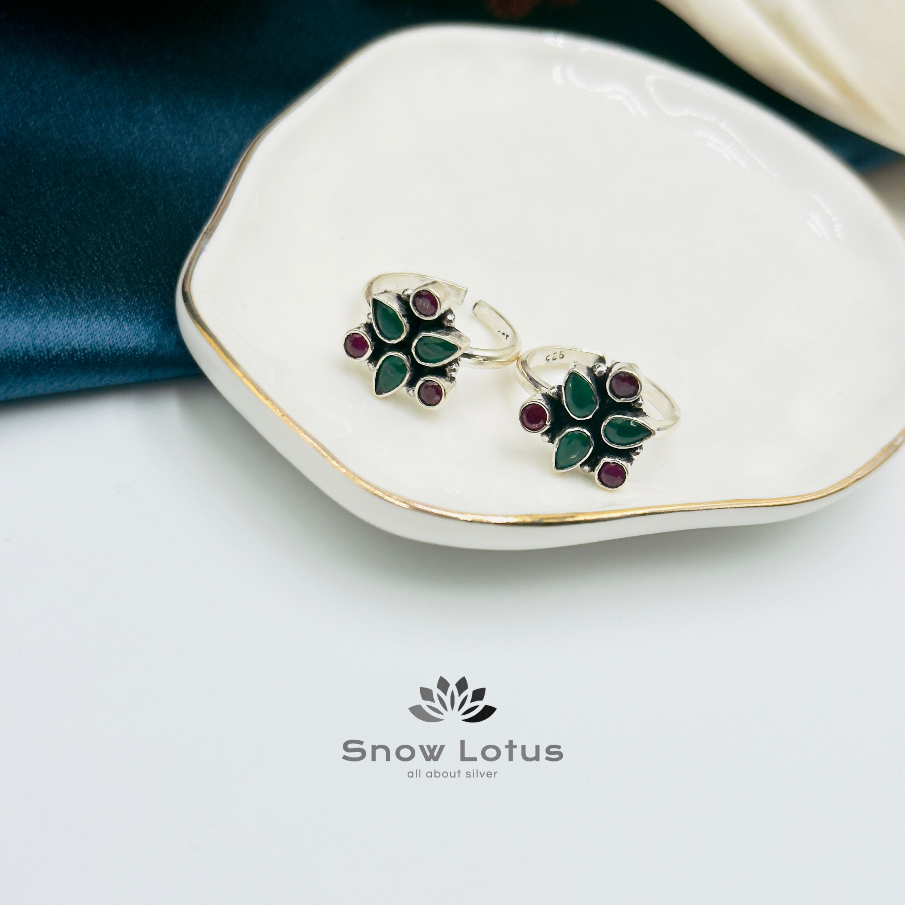 Toe Rings Cut Stone M24