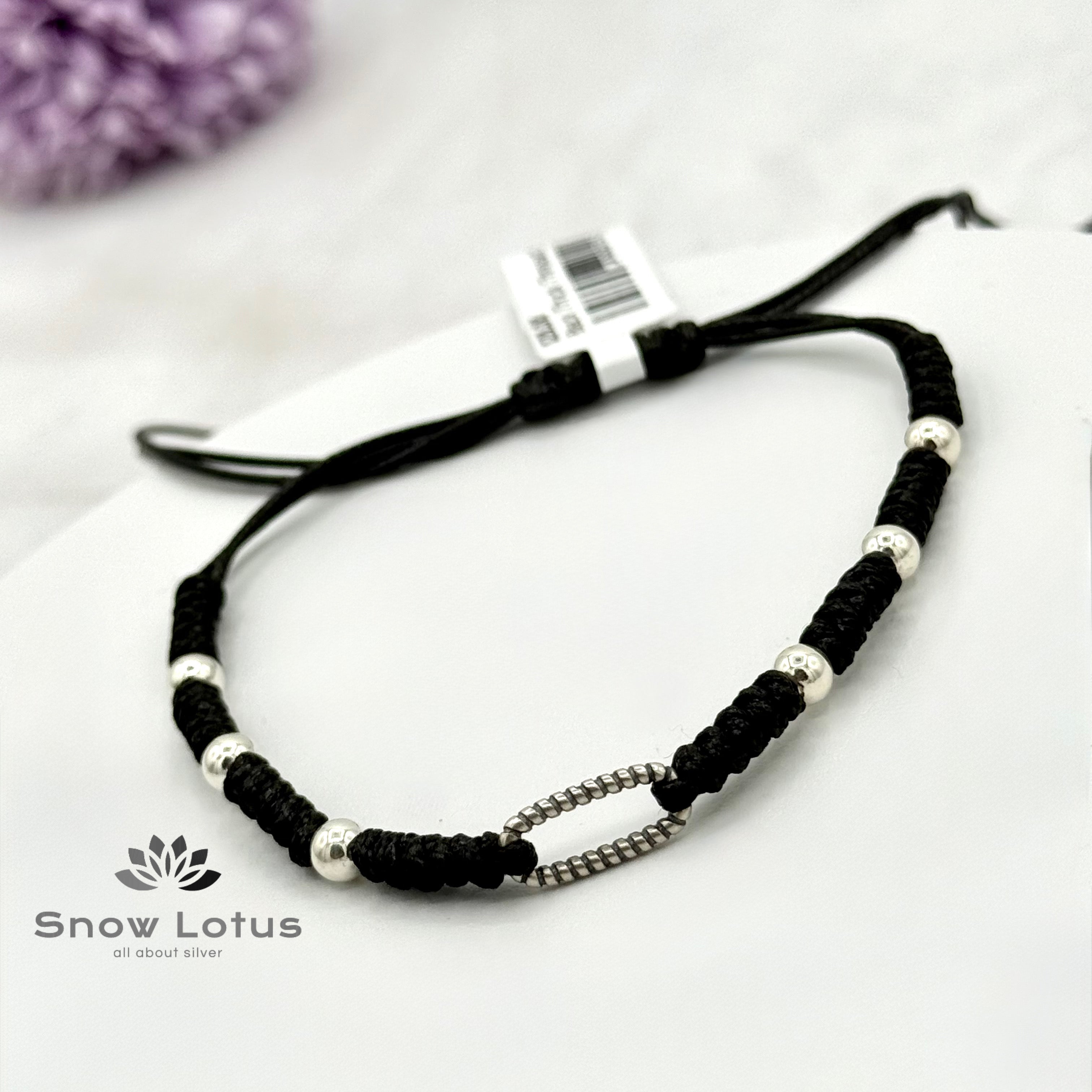 Black Thick Thread Anklets M4