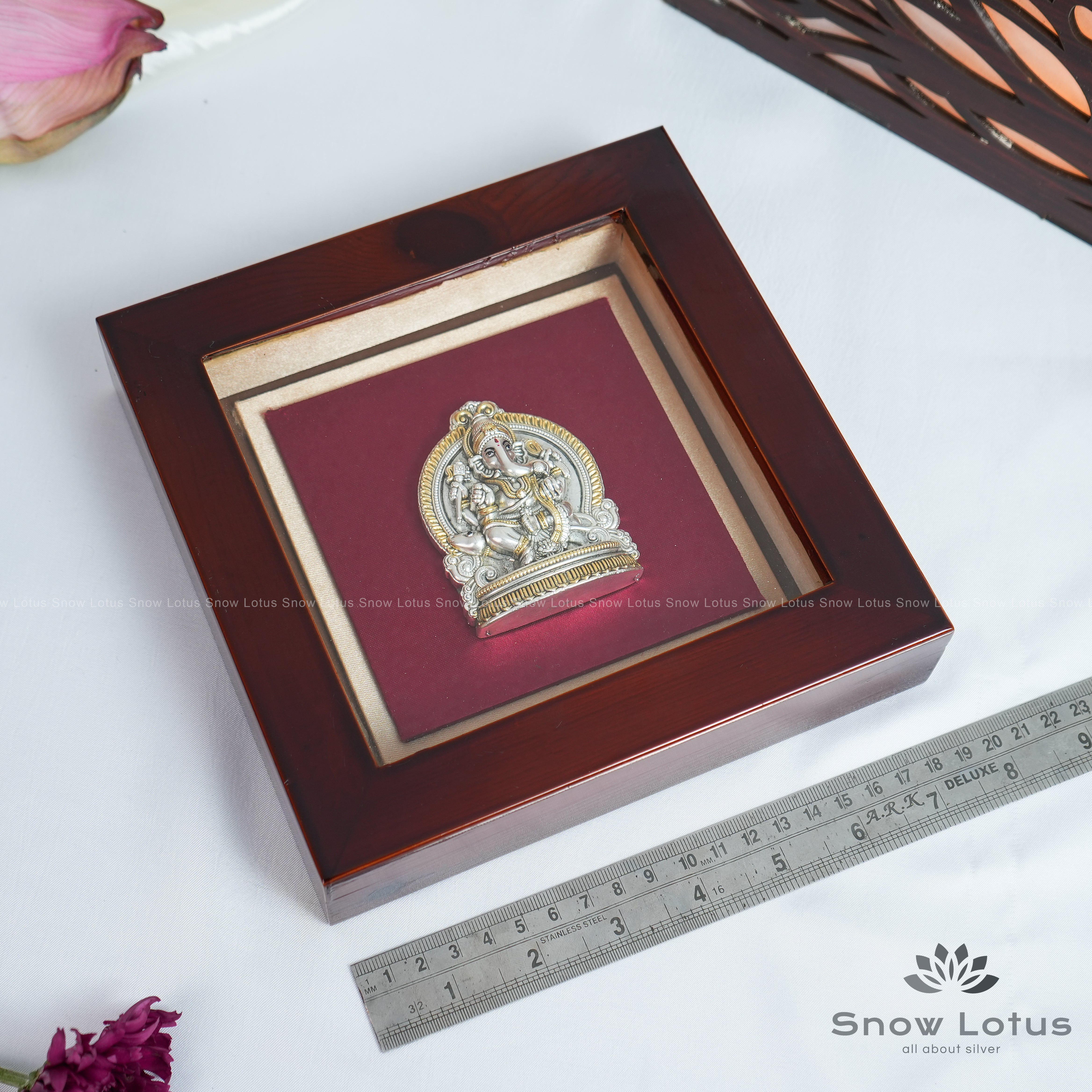 Antique 925 Ganesh Frame 7.5*7.5