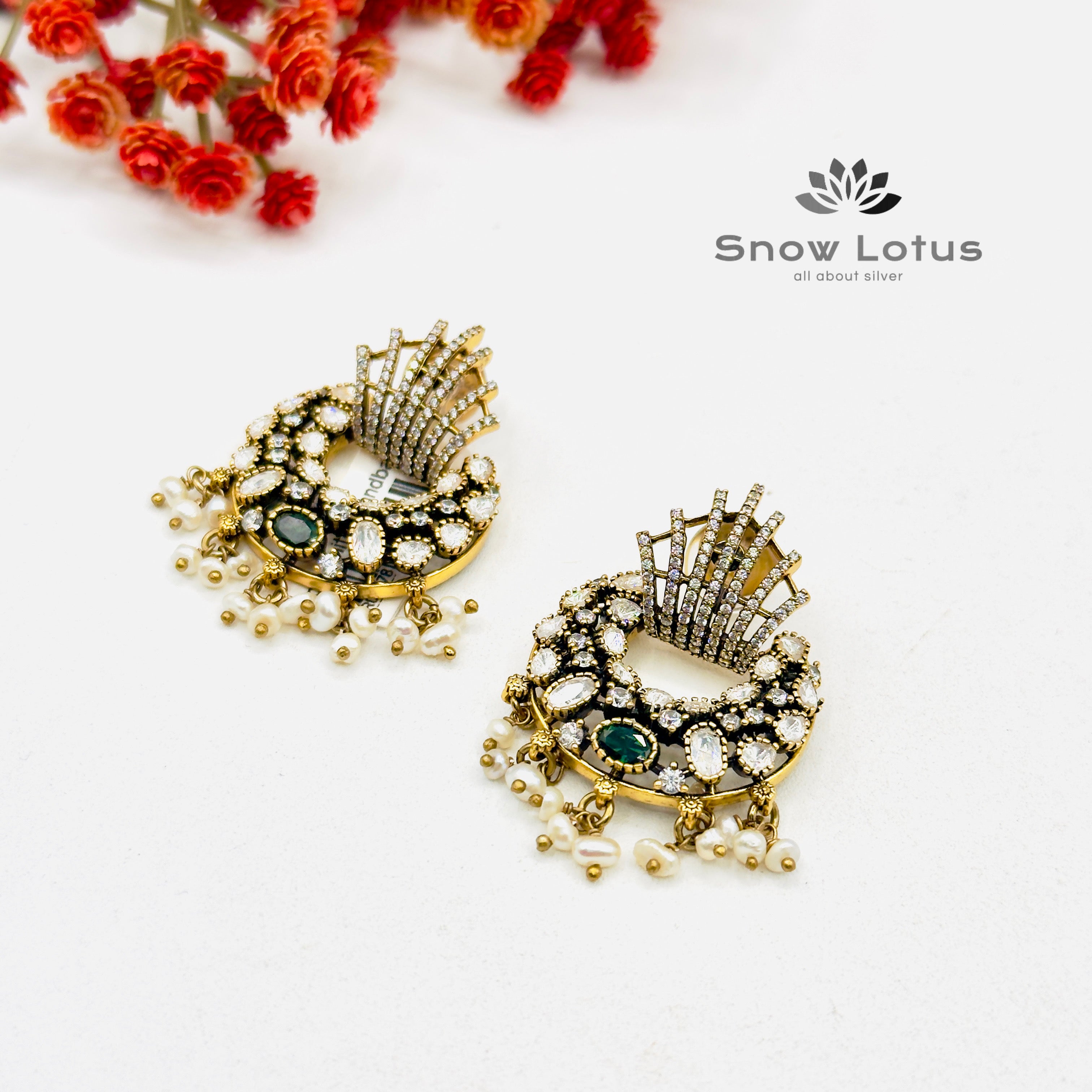 Embellished Moissanite Chandbali