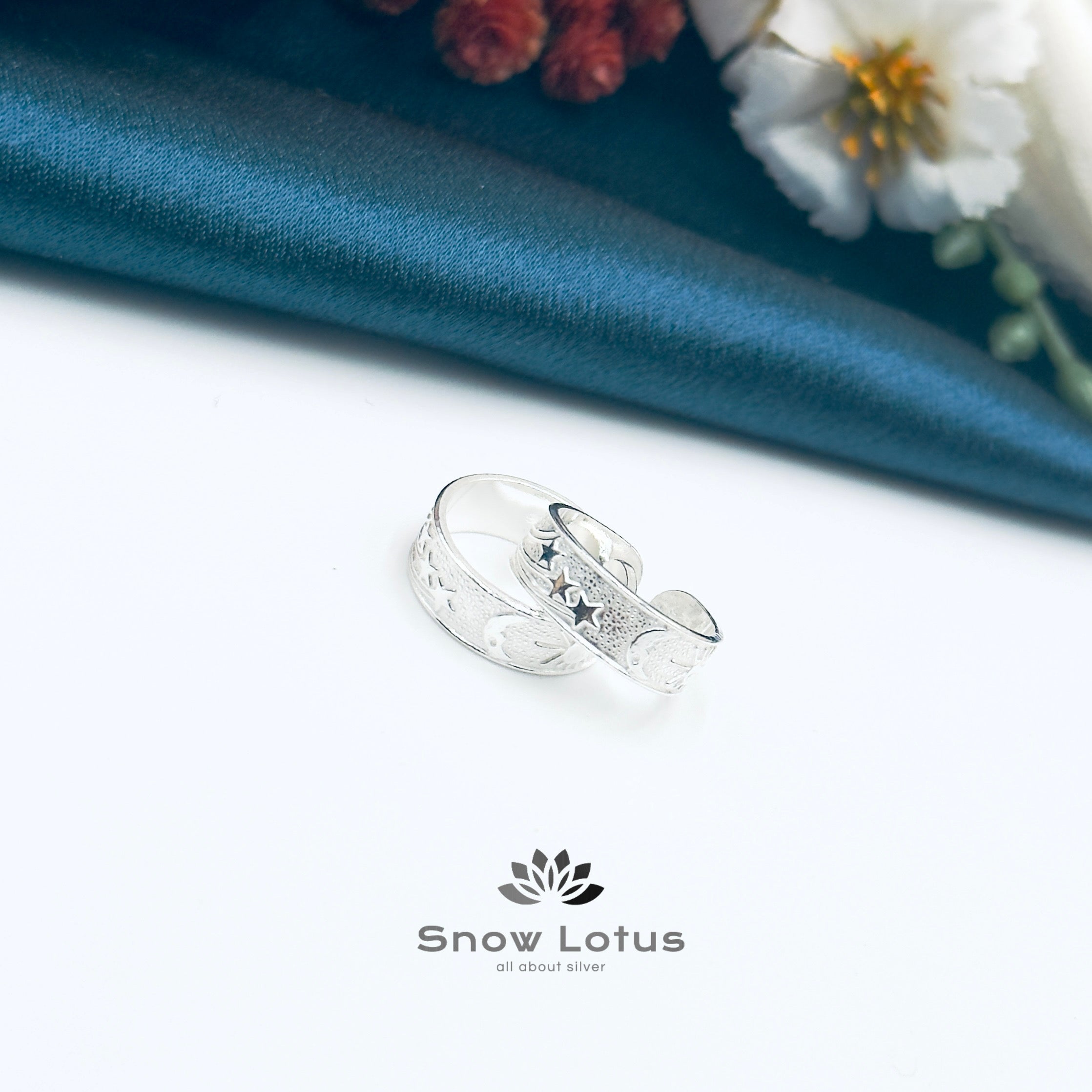 Toe Rings Silver Plain M8