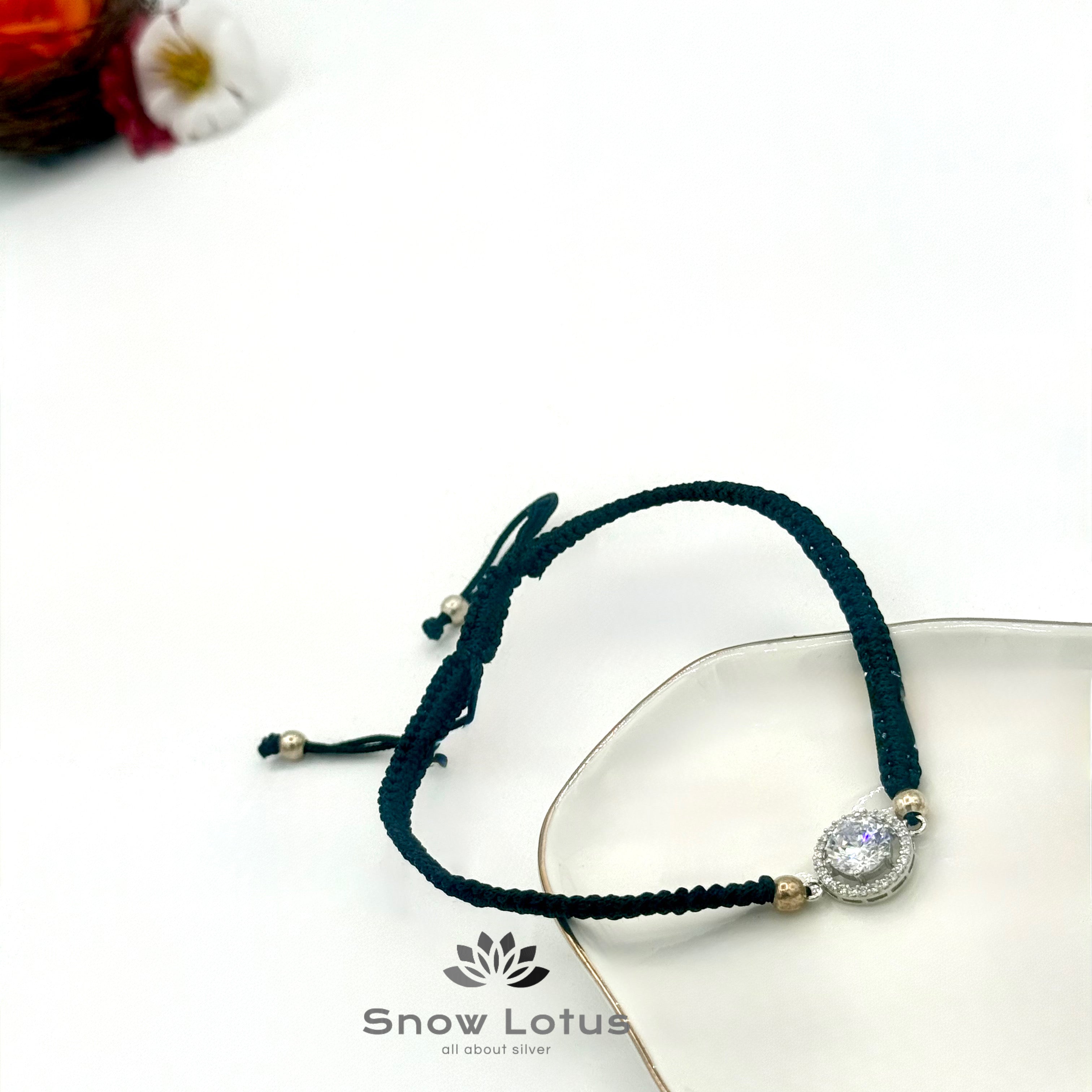 Shimmering Circular Nazariya Thread Anklet