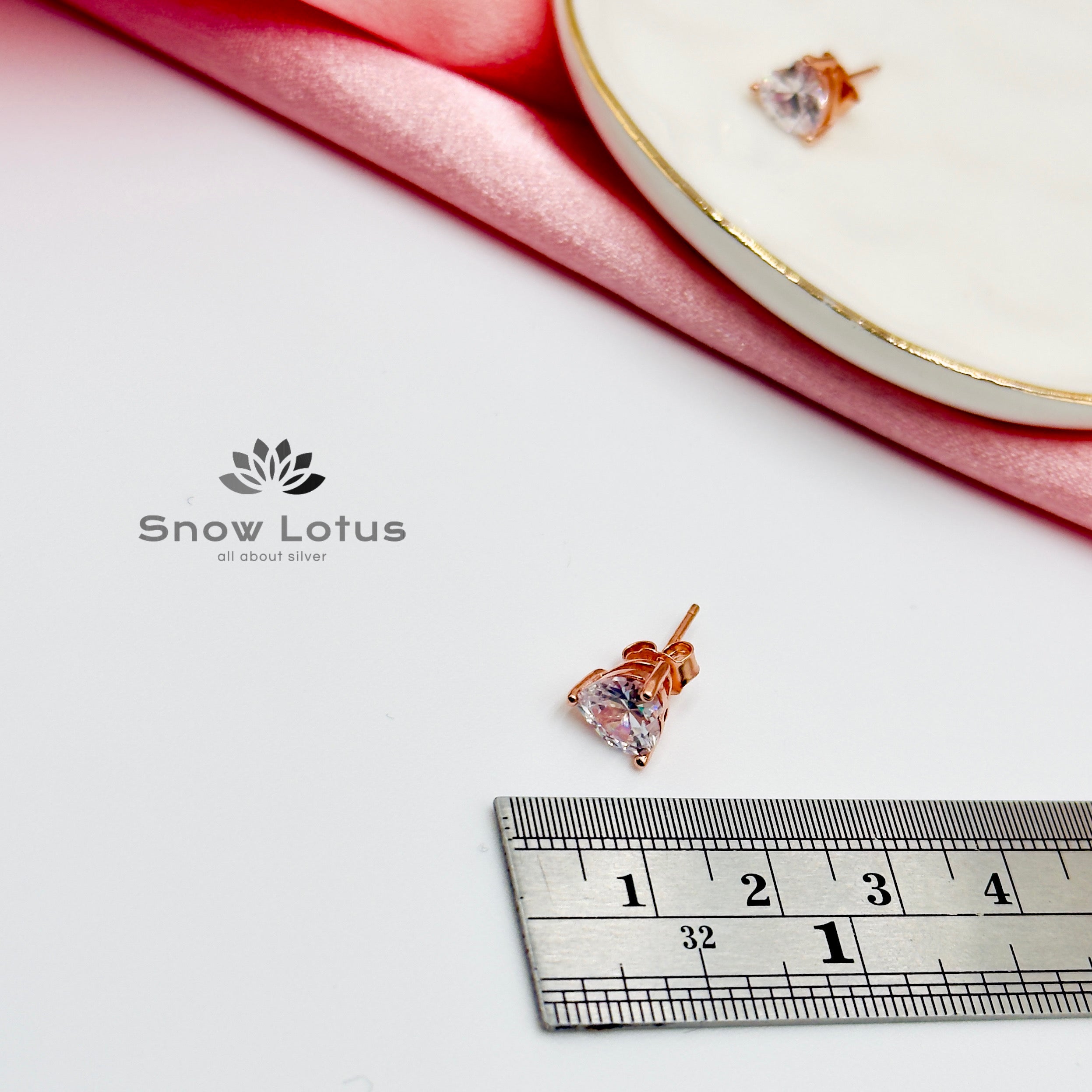 Sparkling Rose Gold Earrings