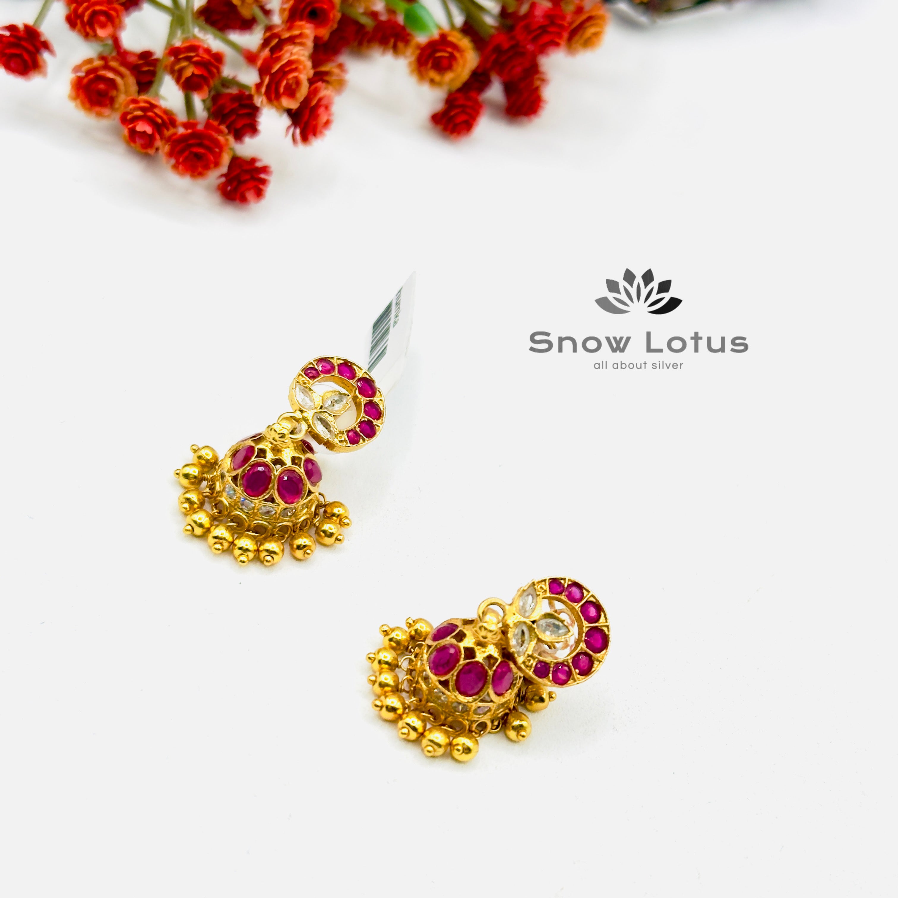 Blush Pink Petal Jhumka