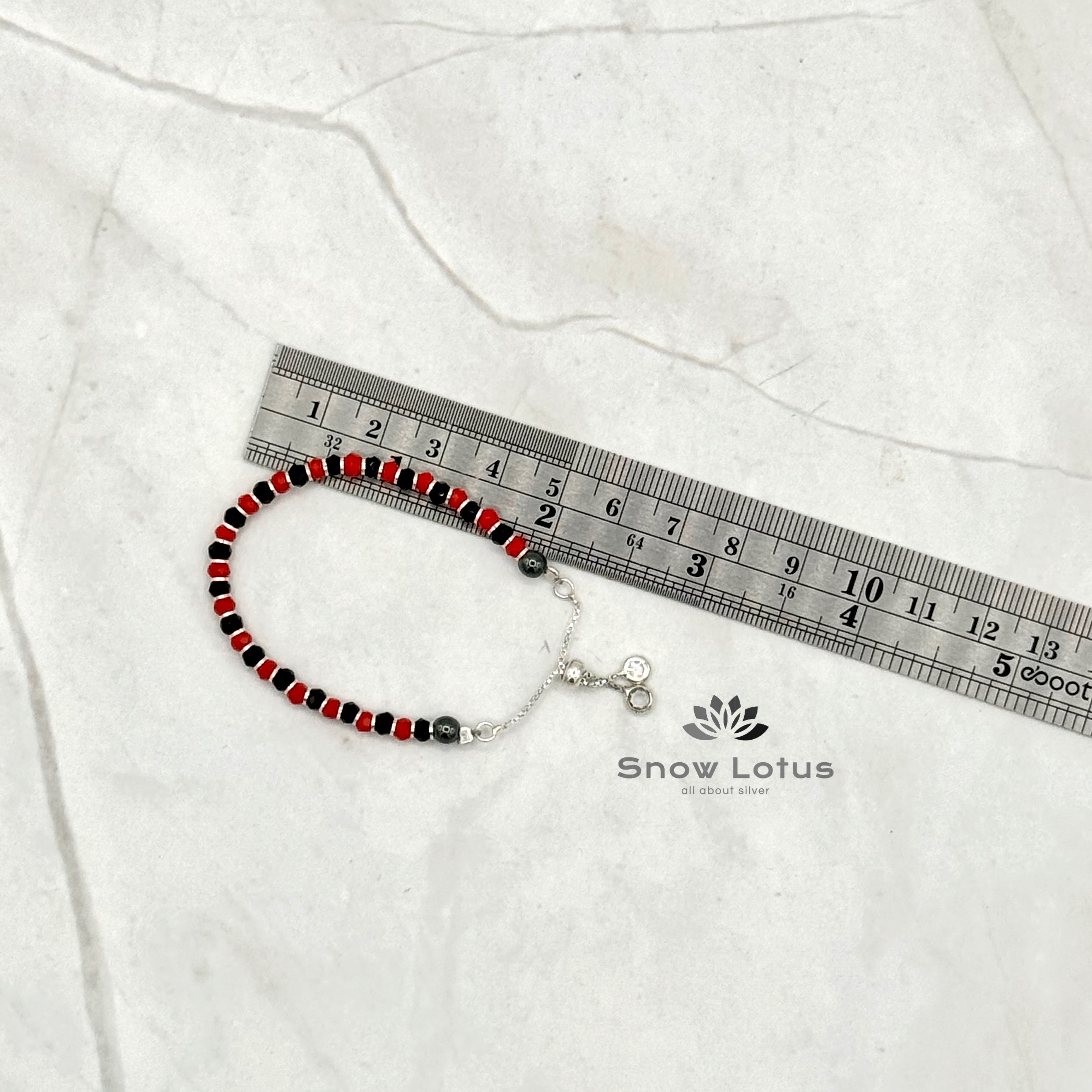 Black Bead Payal/Bracelet M6