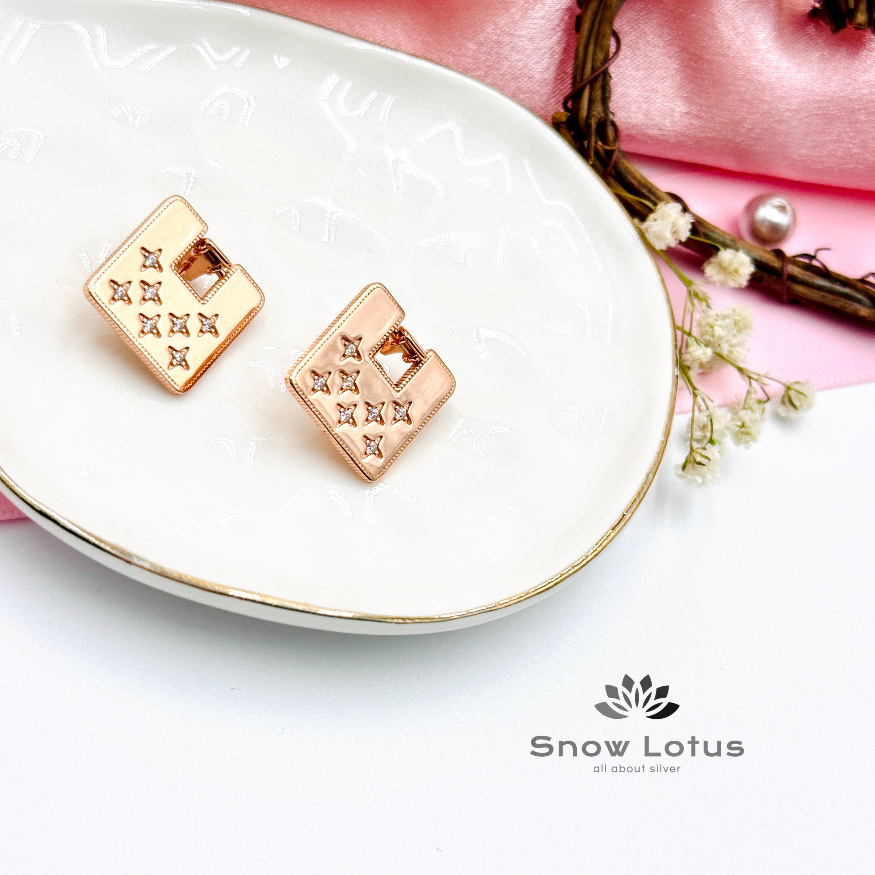 Glittering Star Earrings