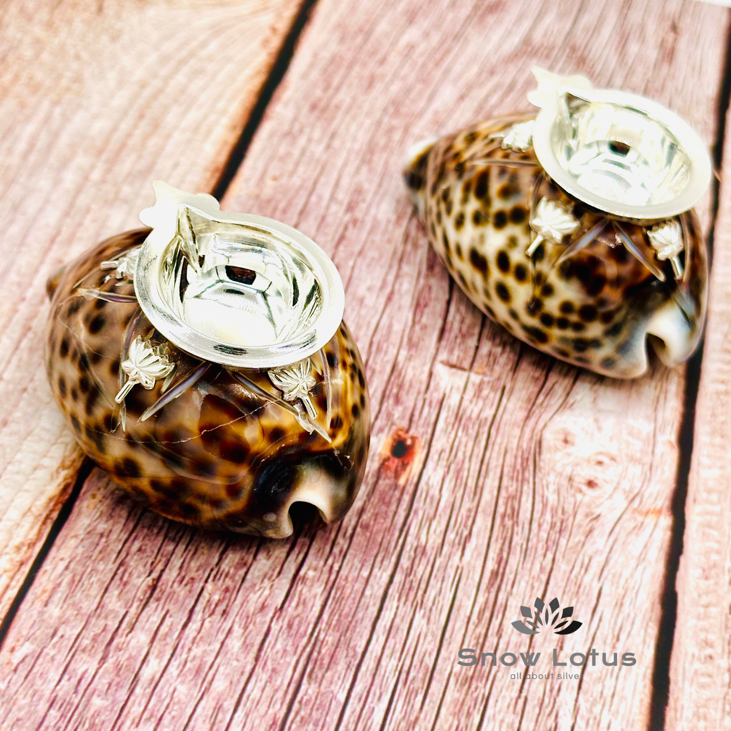 Gavvalu(Shell) Kubera Lakshmi Lamp pair Single Wick