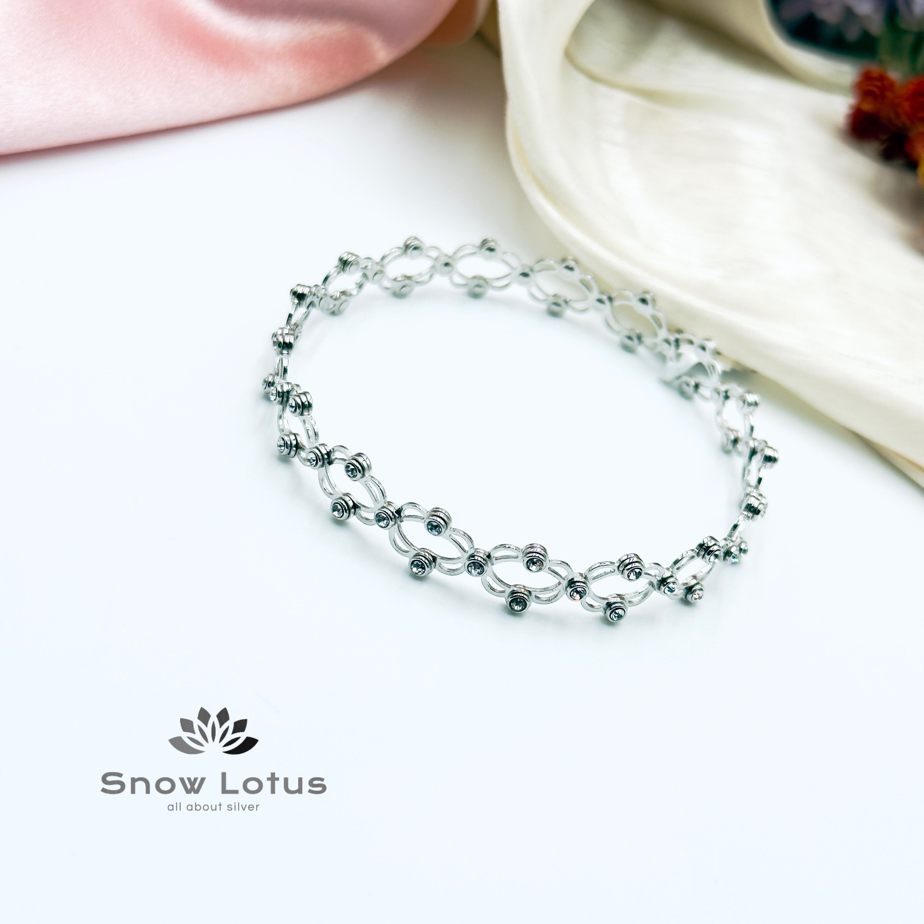 Extandable Silver Finger Ring & Bangle with Hearts