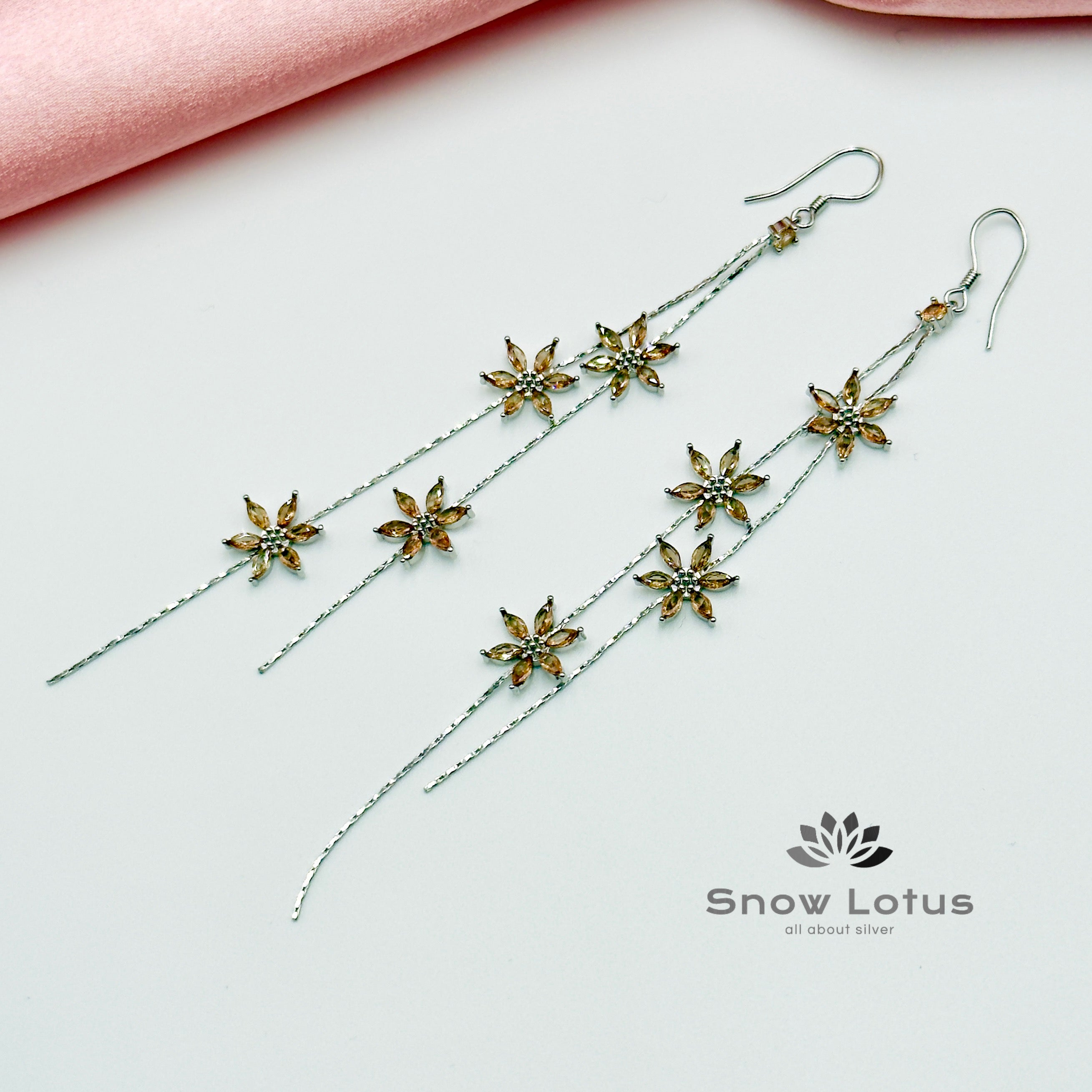 Floral Flower Dangling Earrings