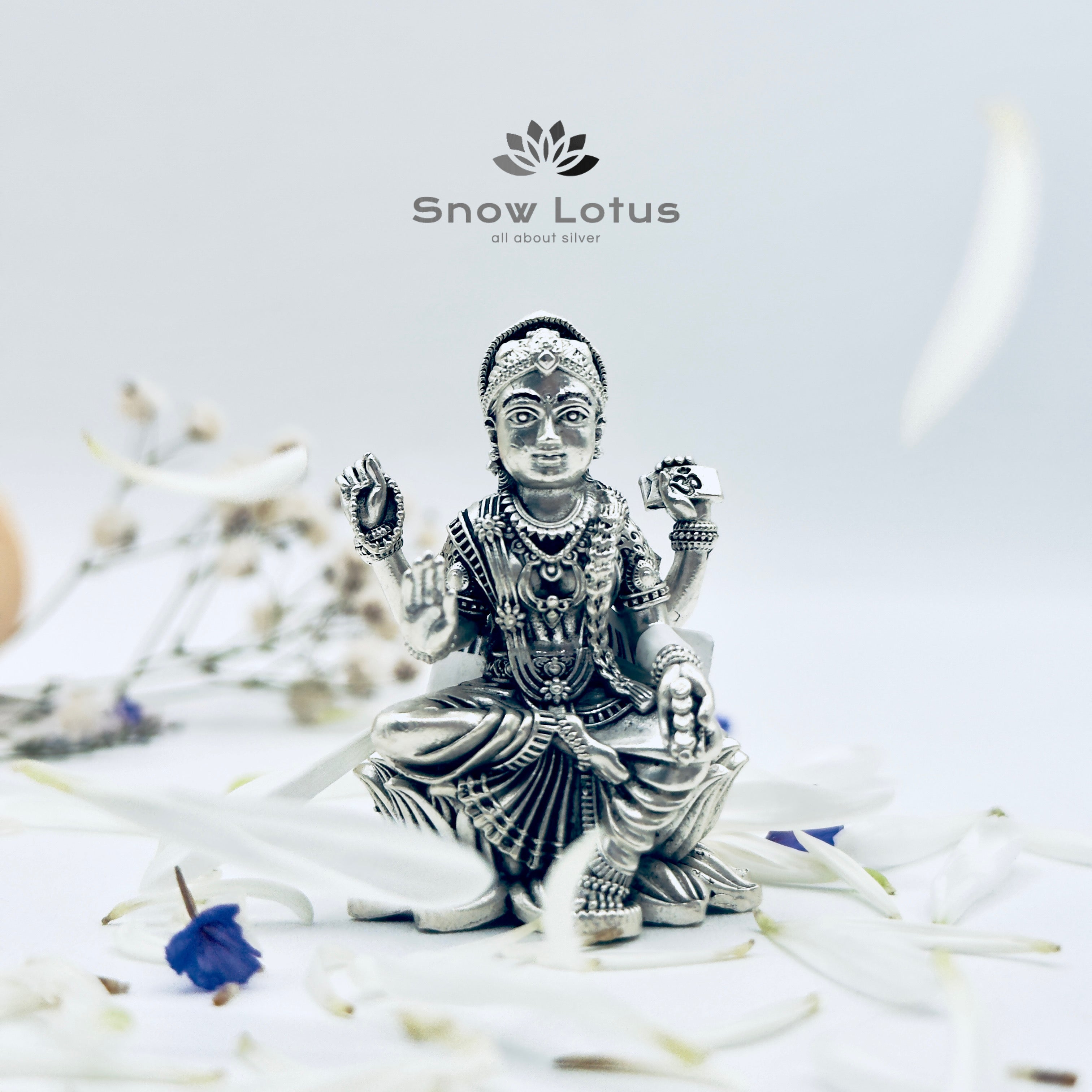 Antique Lotus Lakshmi Idol 3D
