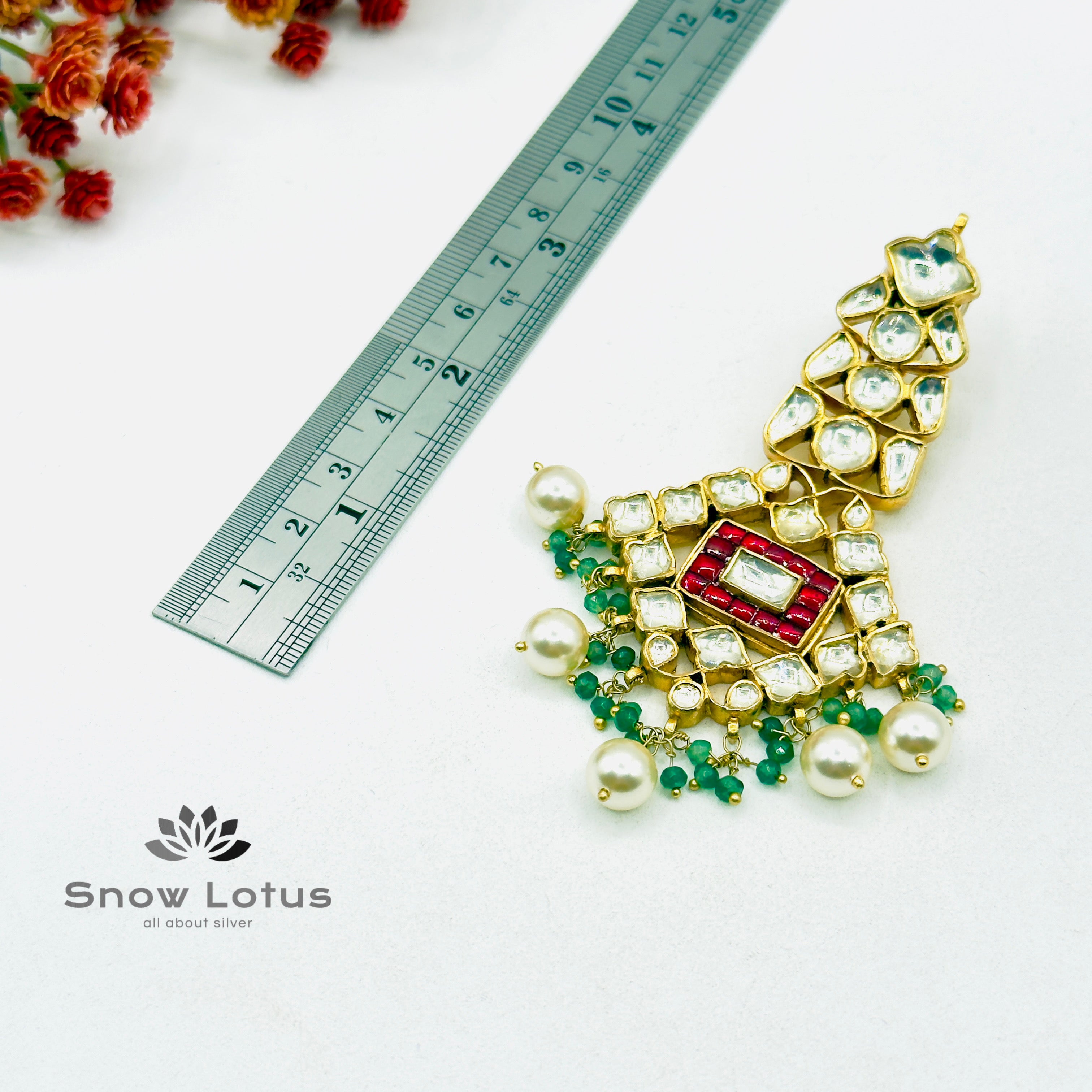 Rectangular Kundan Chandbali