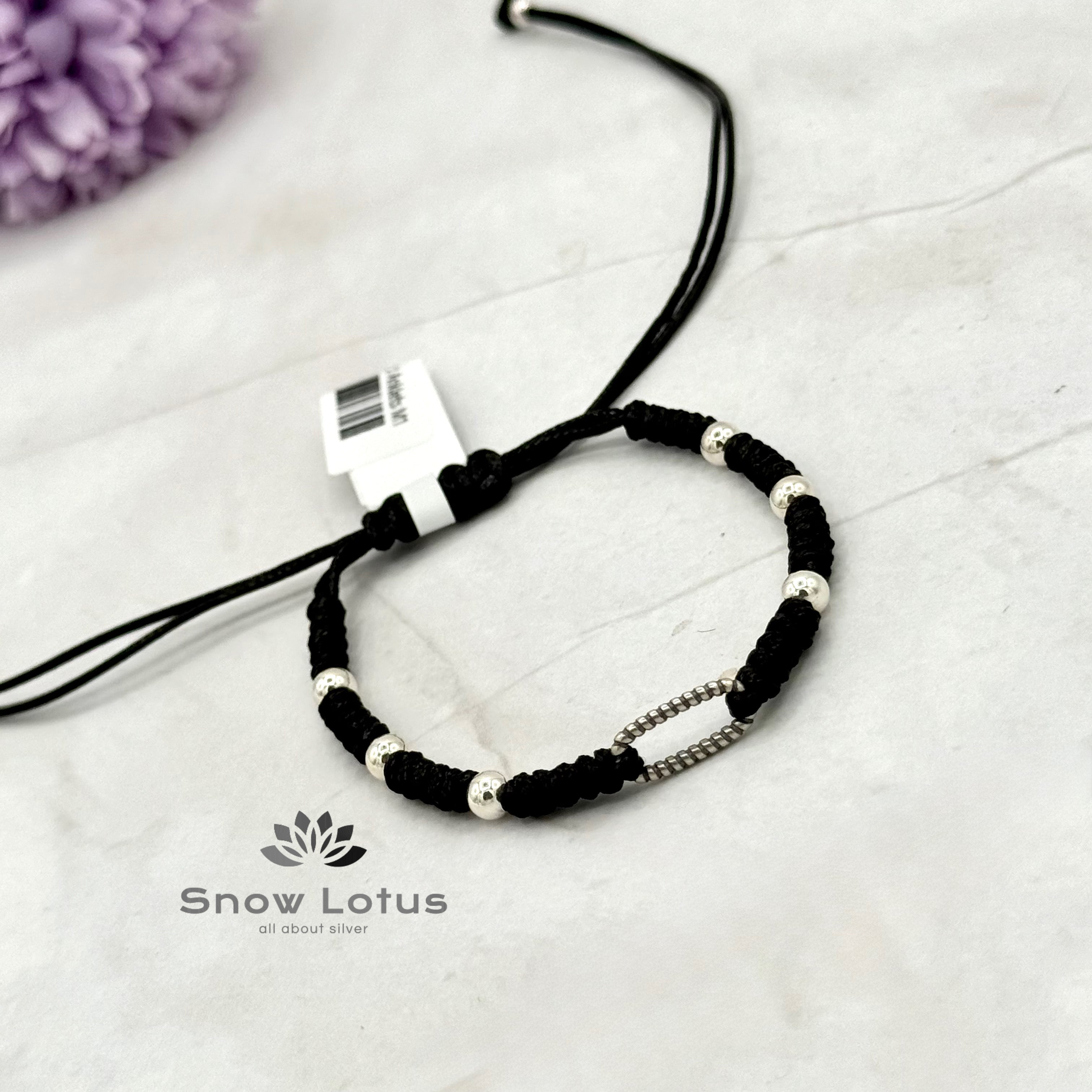Black Thick Thread Anklets M4