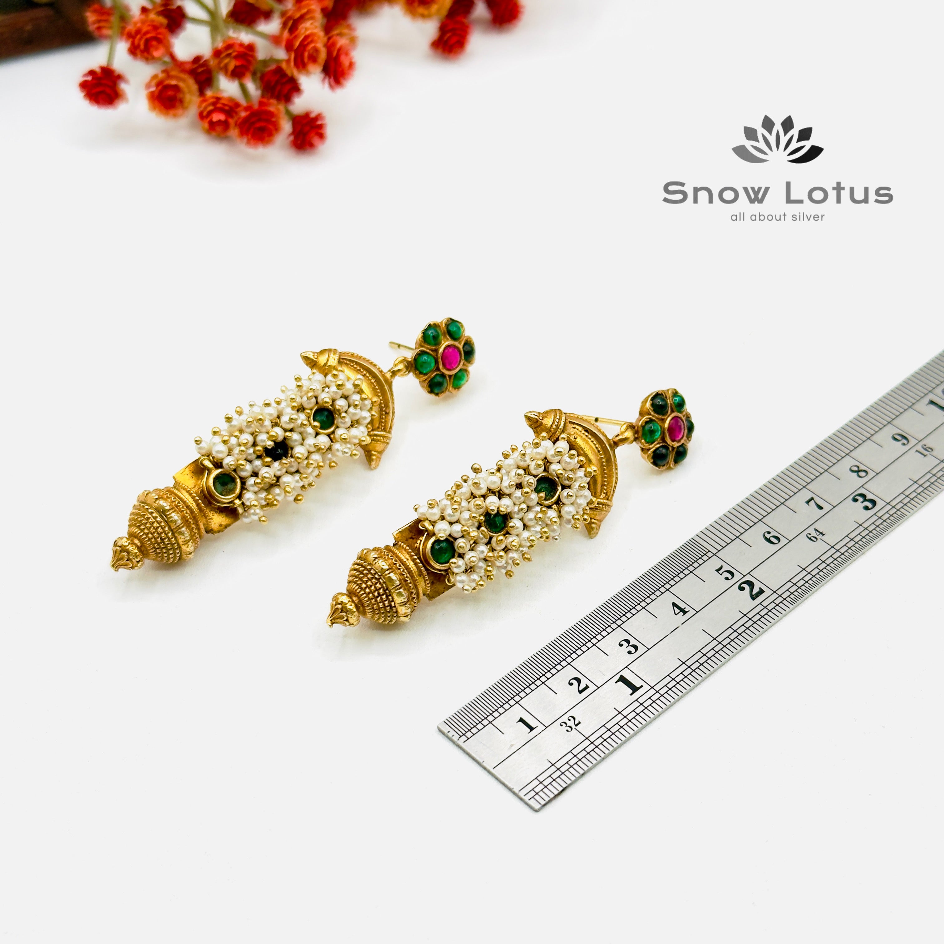 Traditional Pearled Kemp Earrings