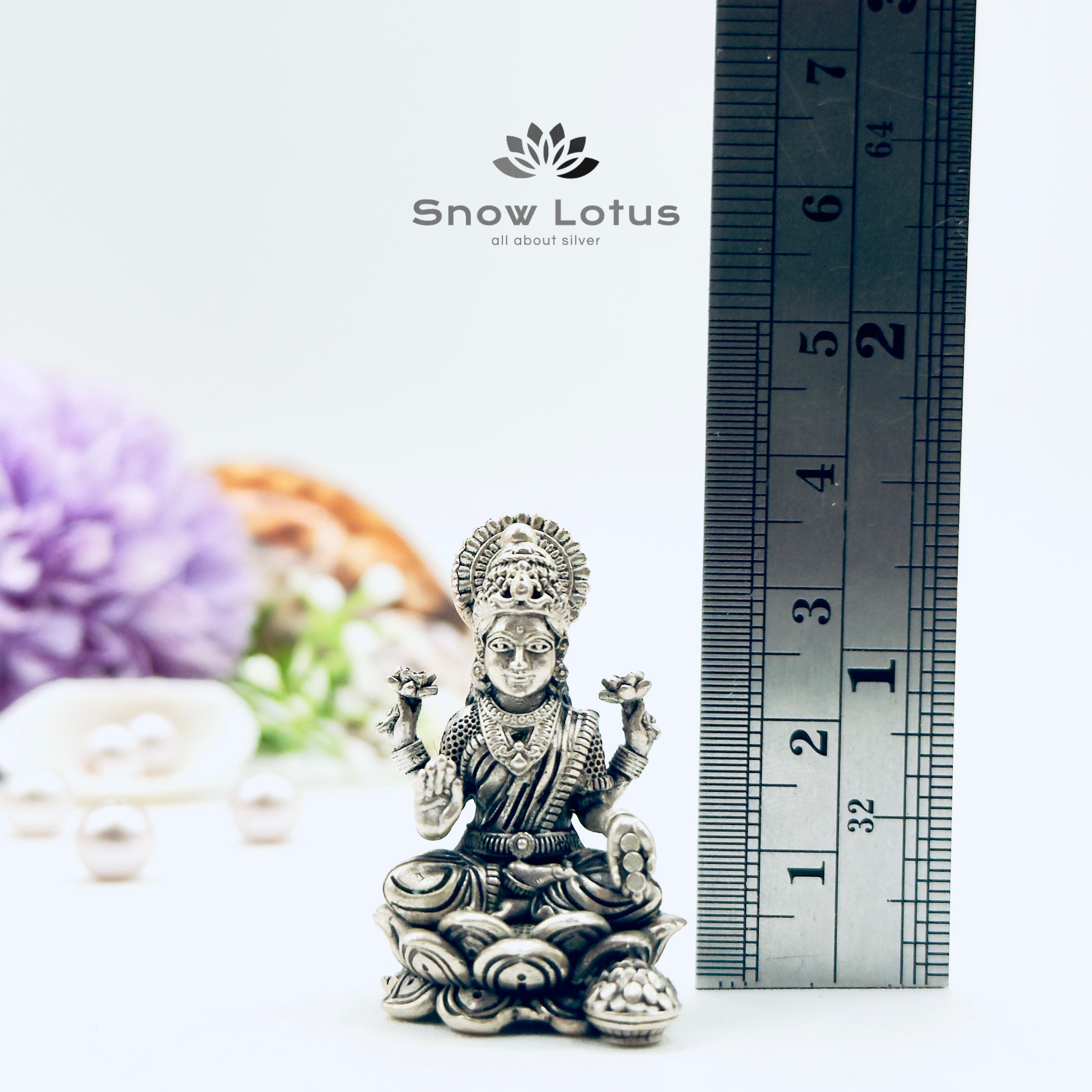 Antique Lotus Lakshmi Idol 3D