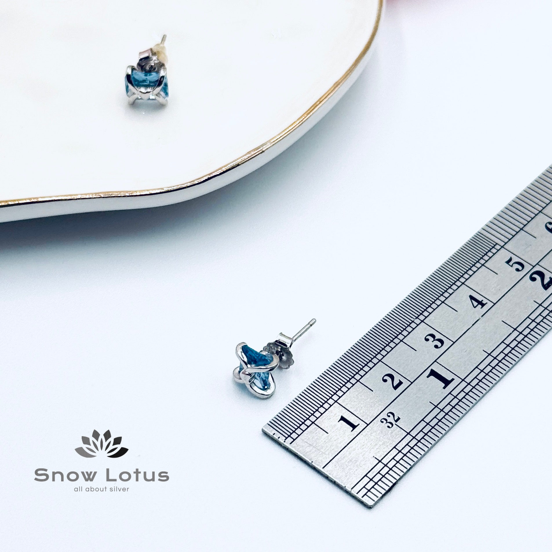 Blue Heart Earrings