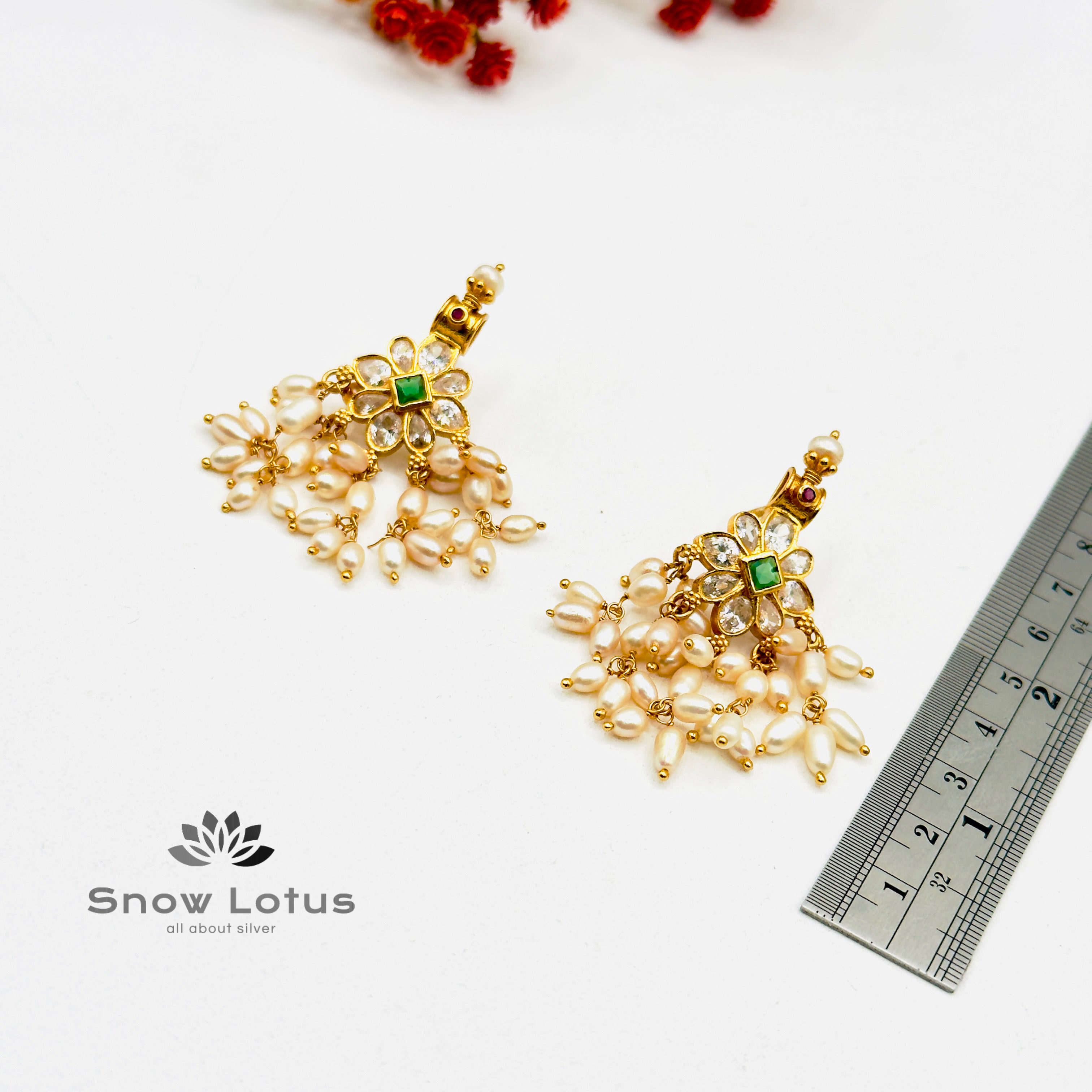 Traditional Pearled Drop Earrings