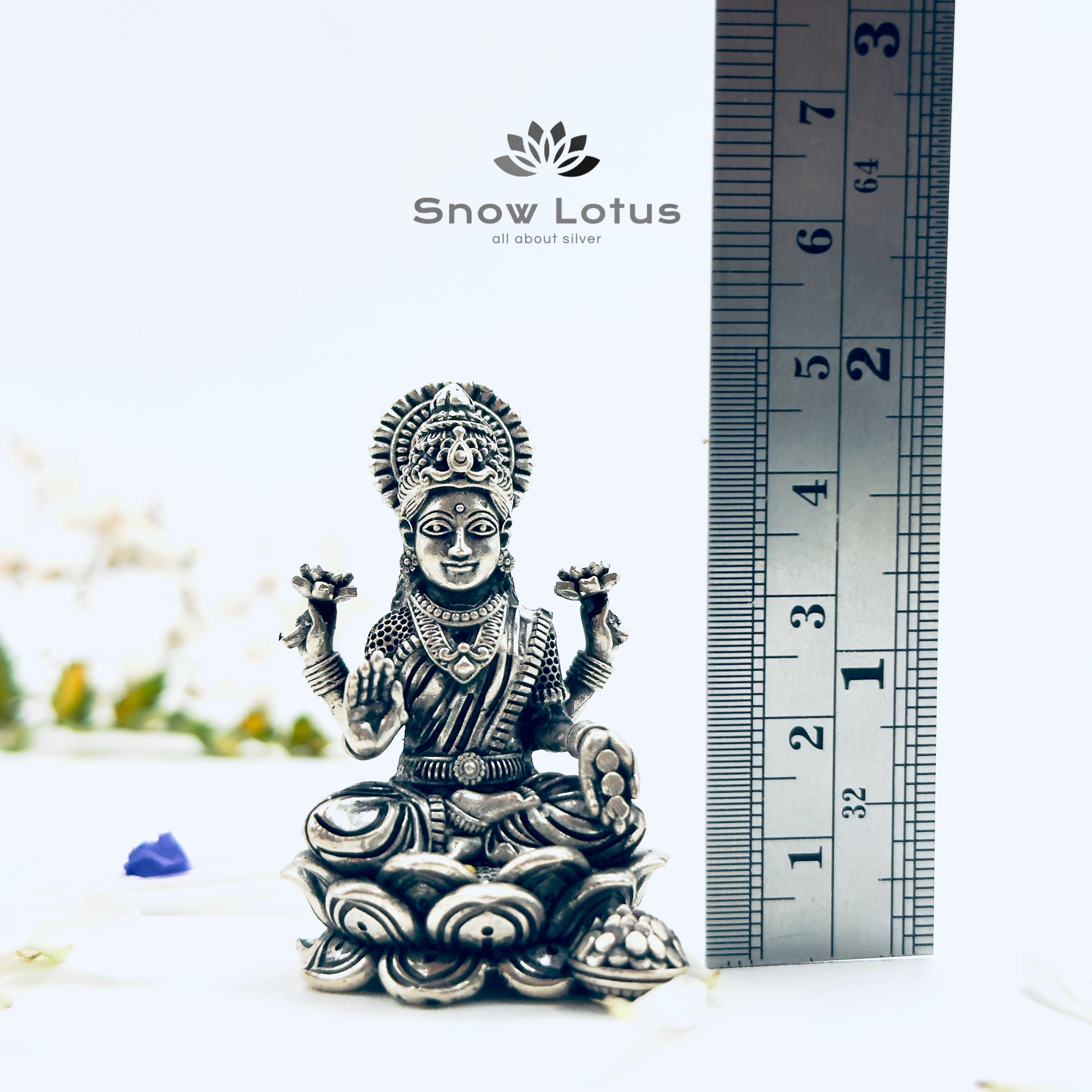 Antique Lotus Lakshmi Idol 3D