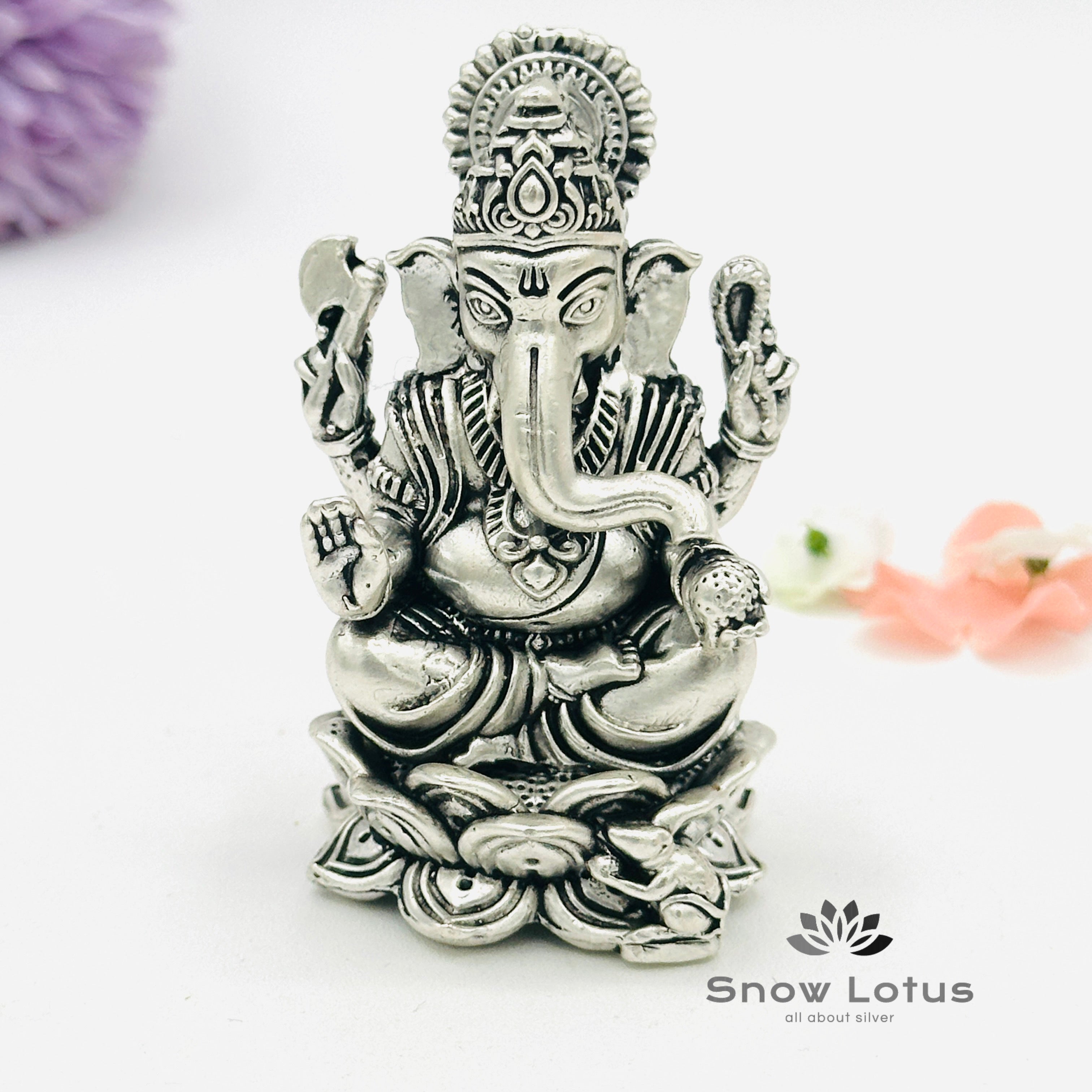 Ganesh Lotus Antique 3D M3